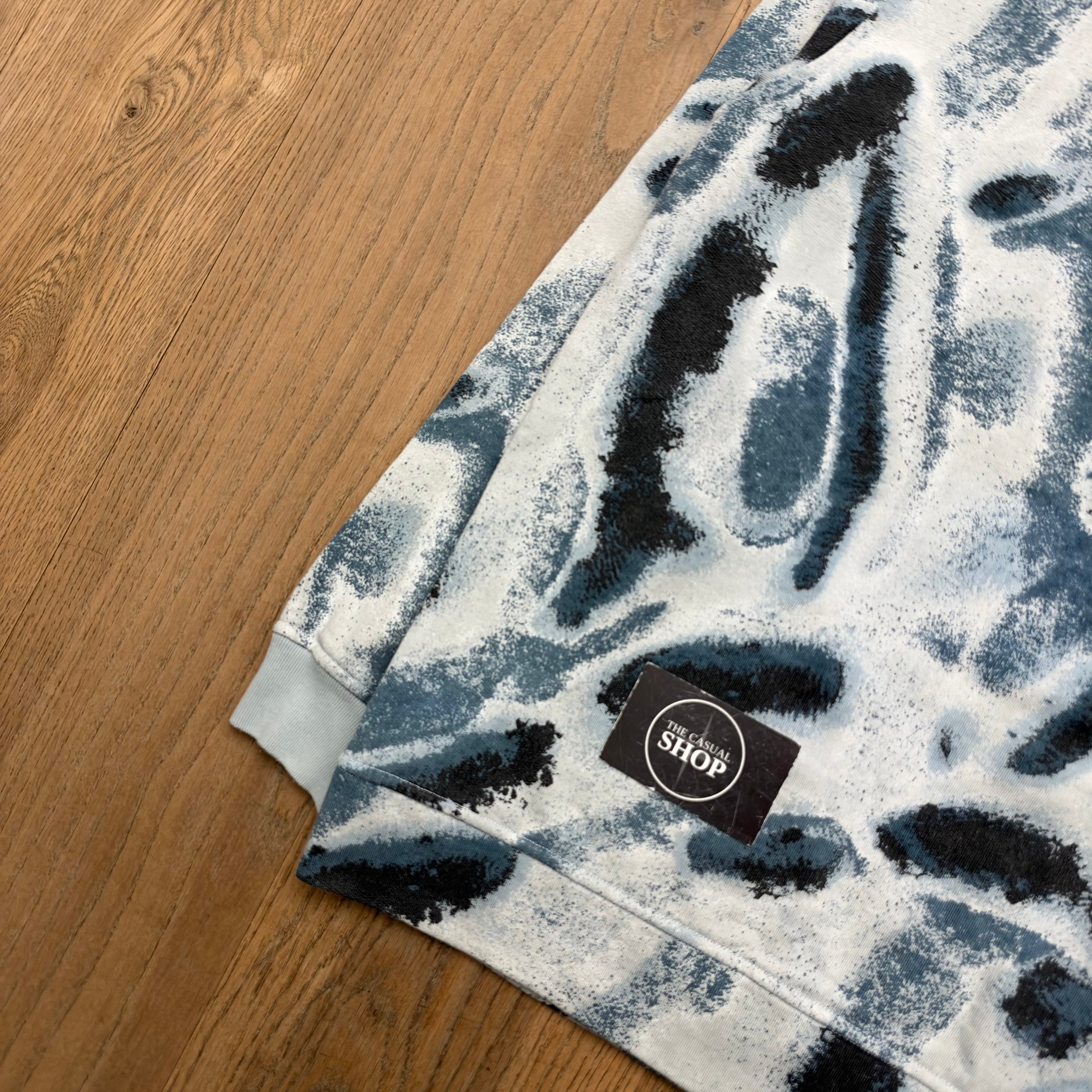 Stone Island marina spelled out camo sweater - L