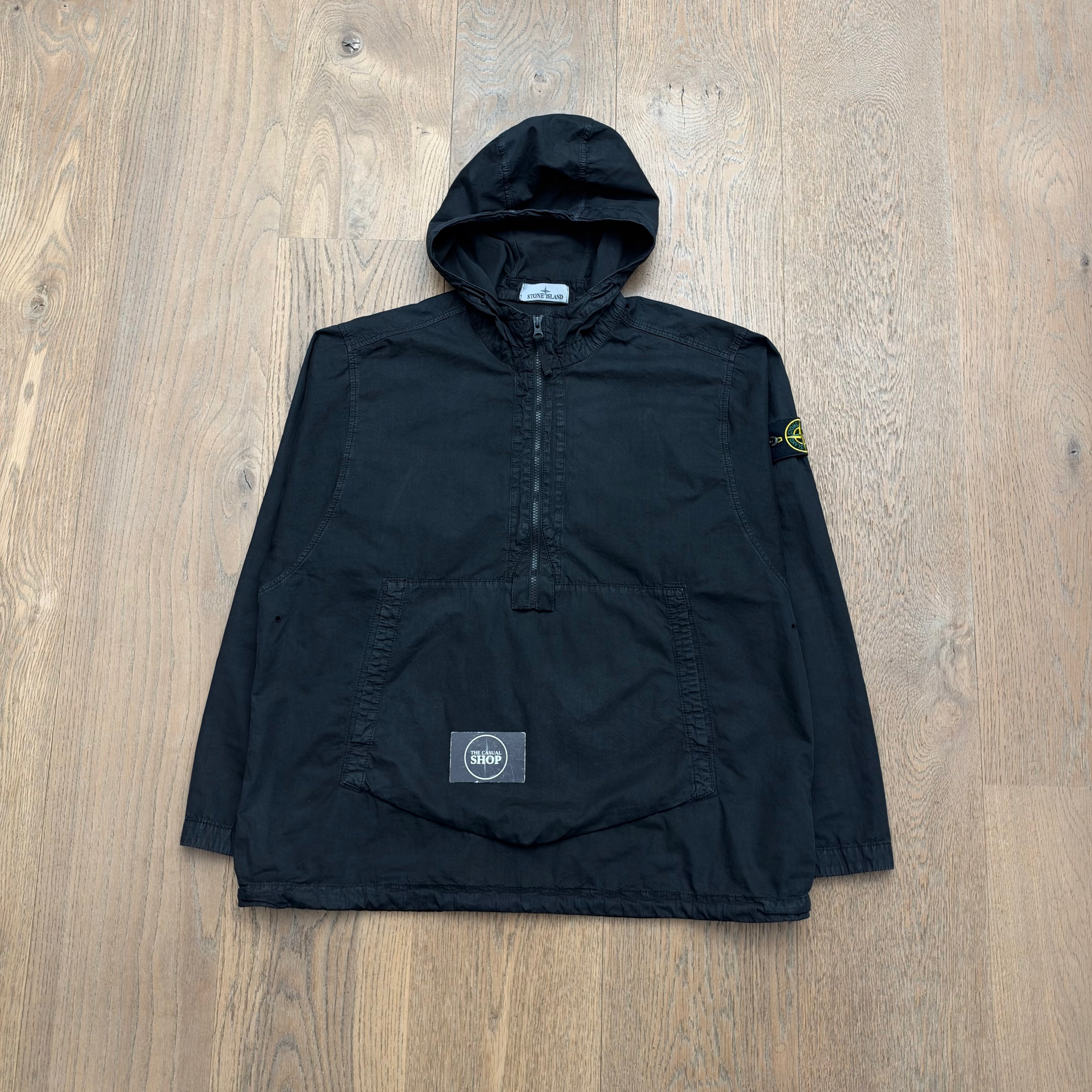 Stone Island 1/4 zipped cotton smock - L