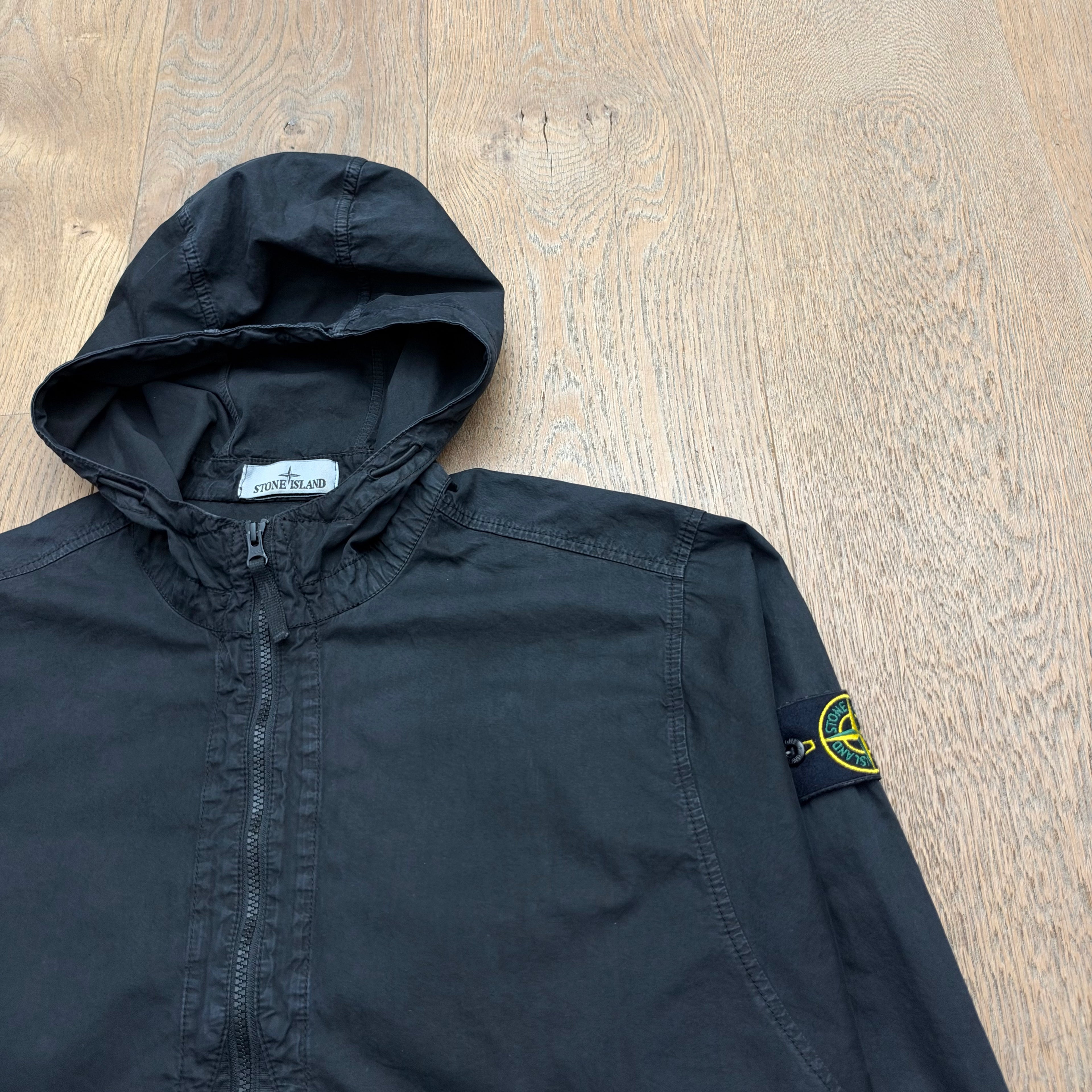 Stone Island 1/4 zipped cotton smock - L
