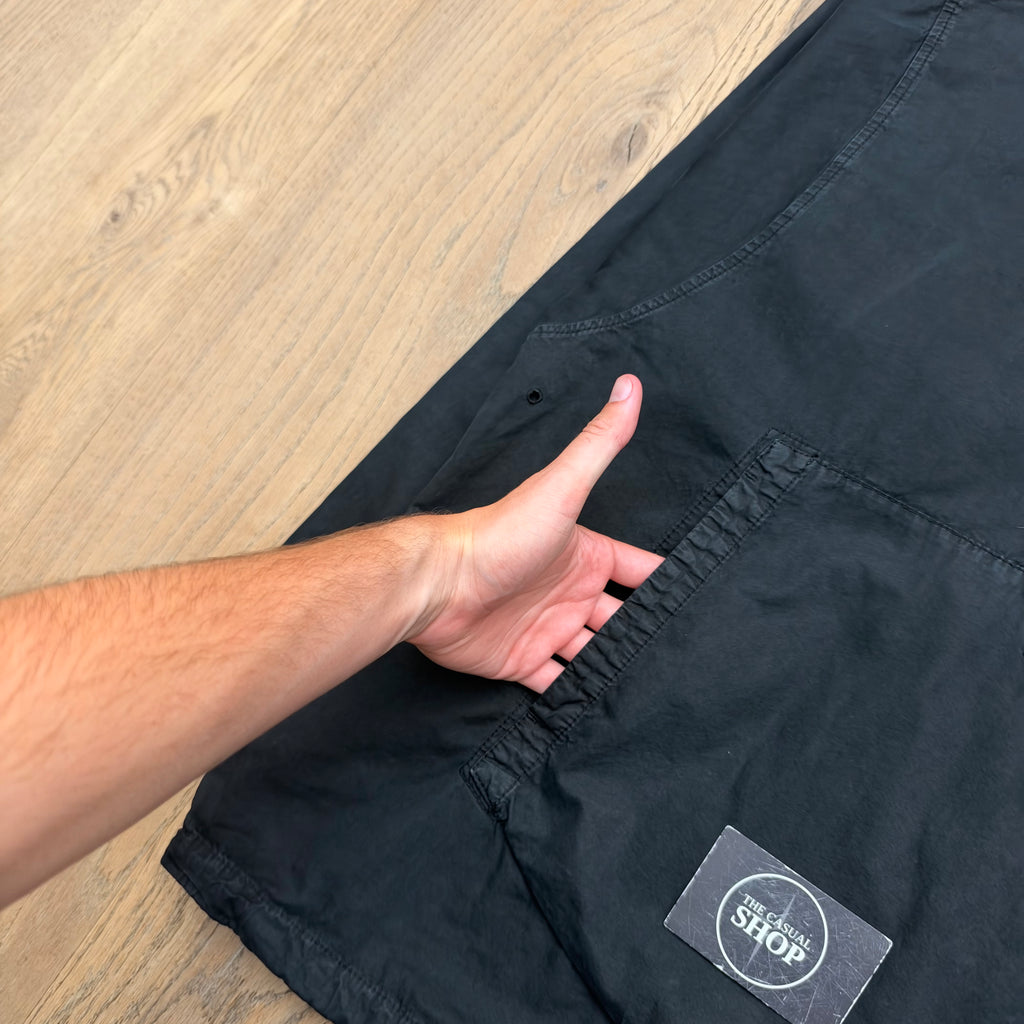 Stone Island 1/4 zipped cotton smock - L