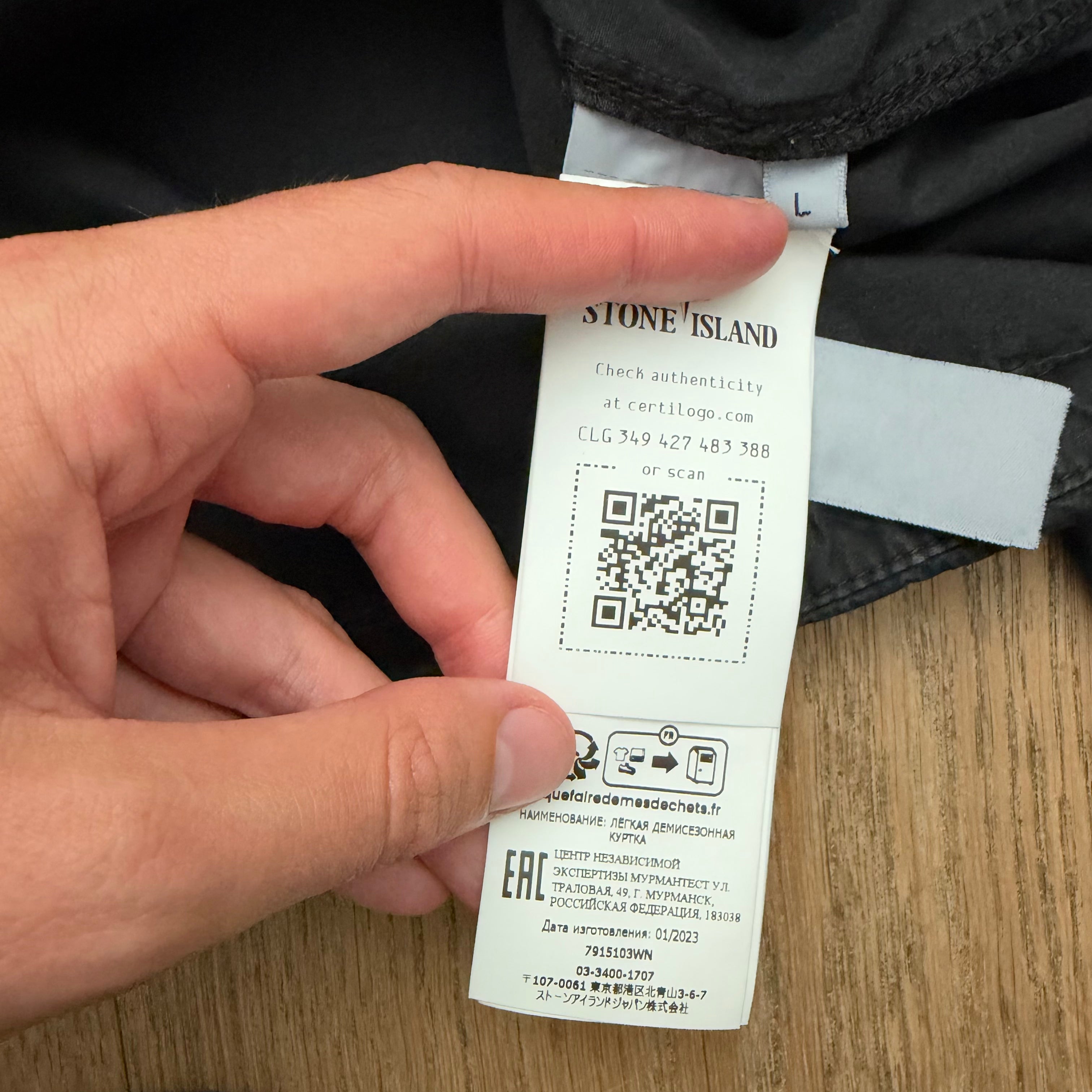 Stone Island 1/4 zipped cotton smock - L