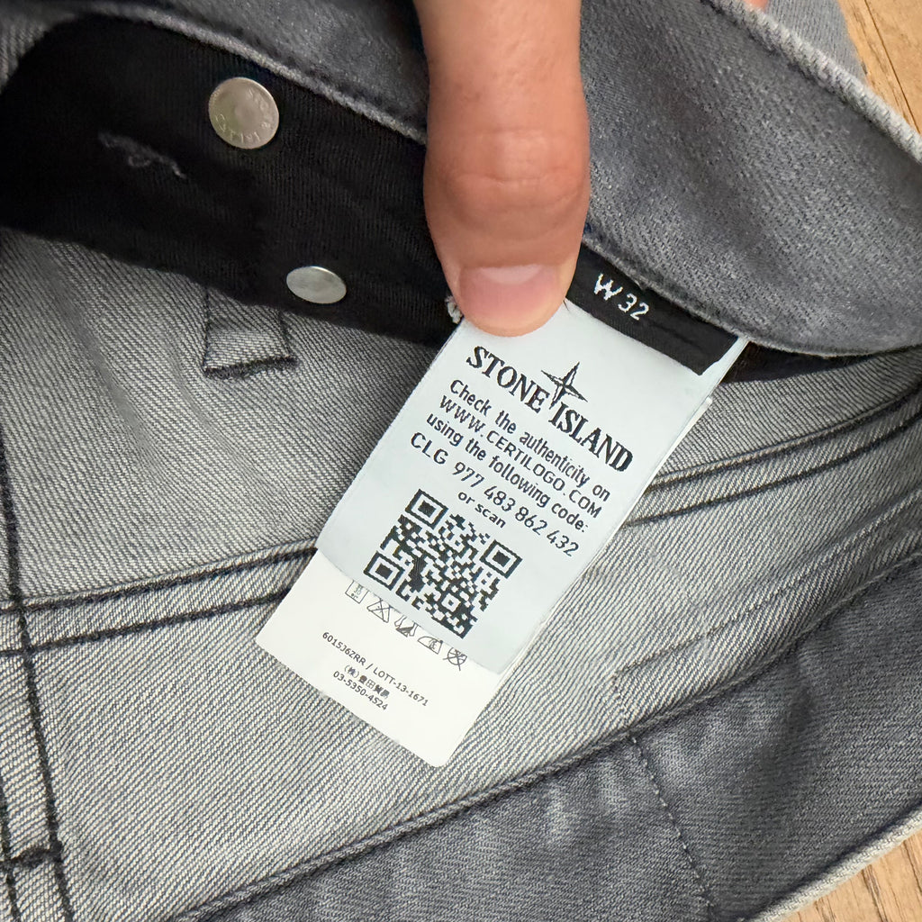 Stone Island denim badge pants - W32 L34