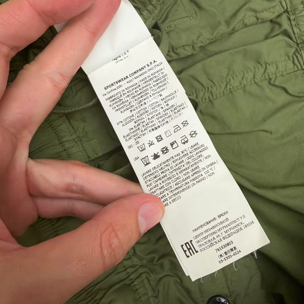 Stone Island zipped parachute cargo pants -W32