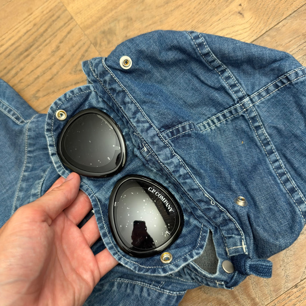 CP Company denim 'blu' goggle jacket - L