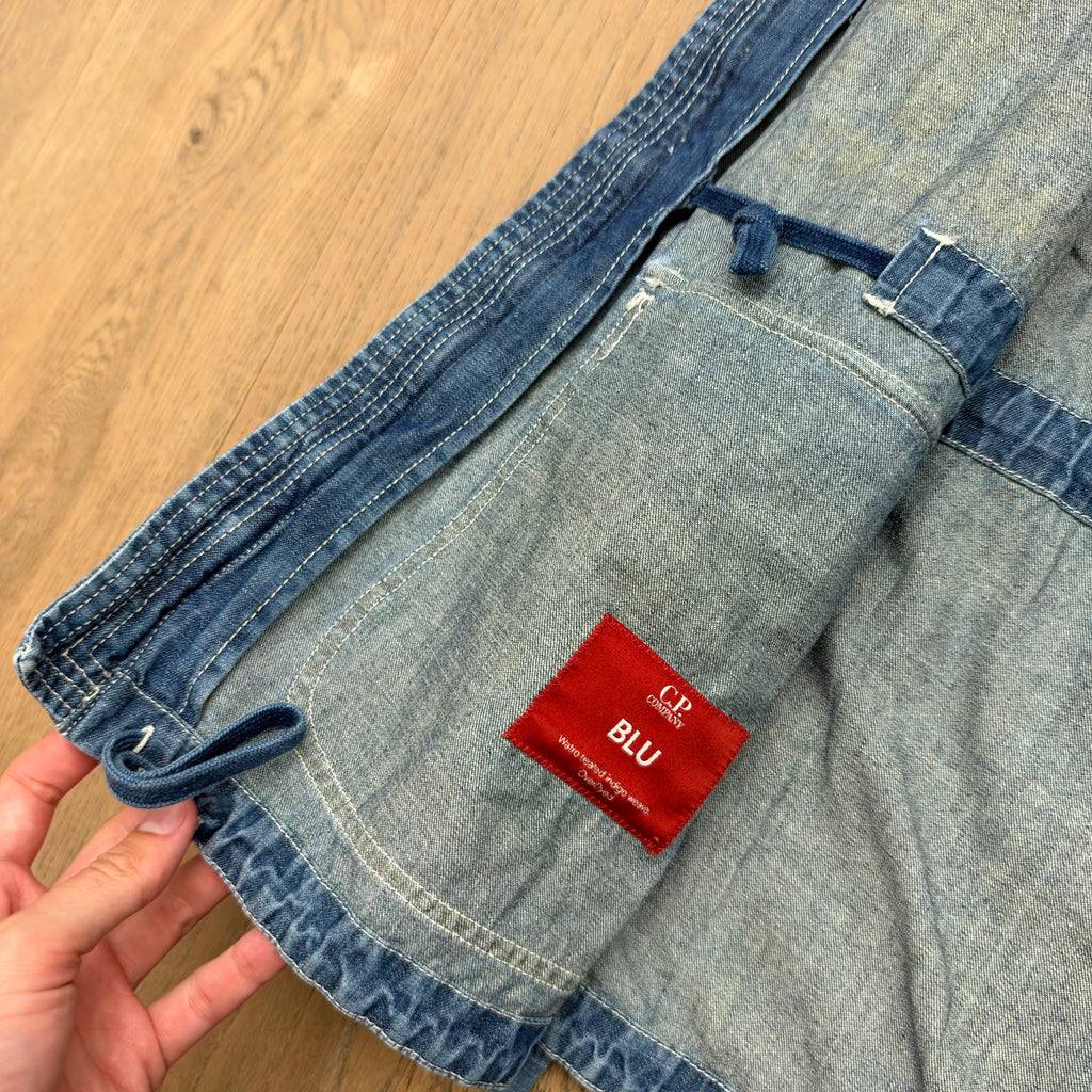 CP Company denim 'blu' goggle jacket - L
