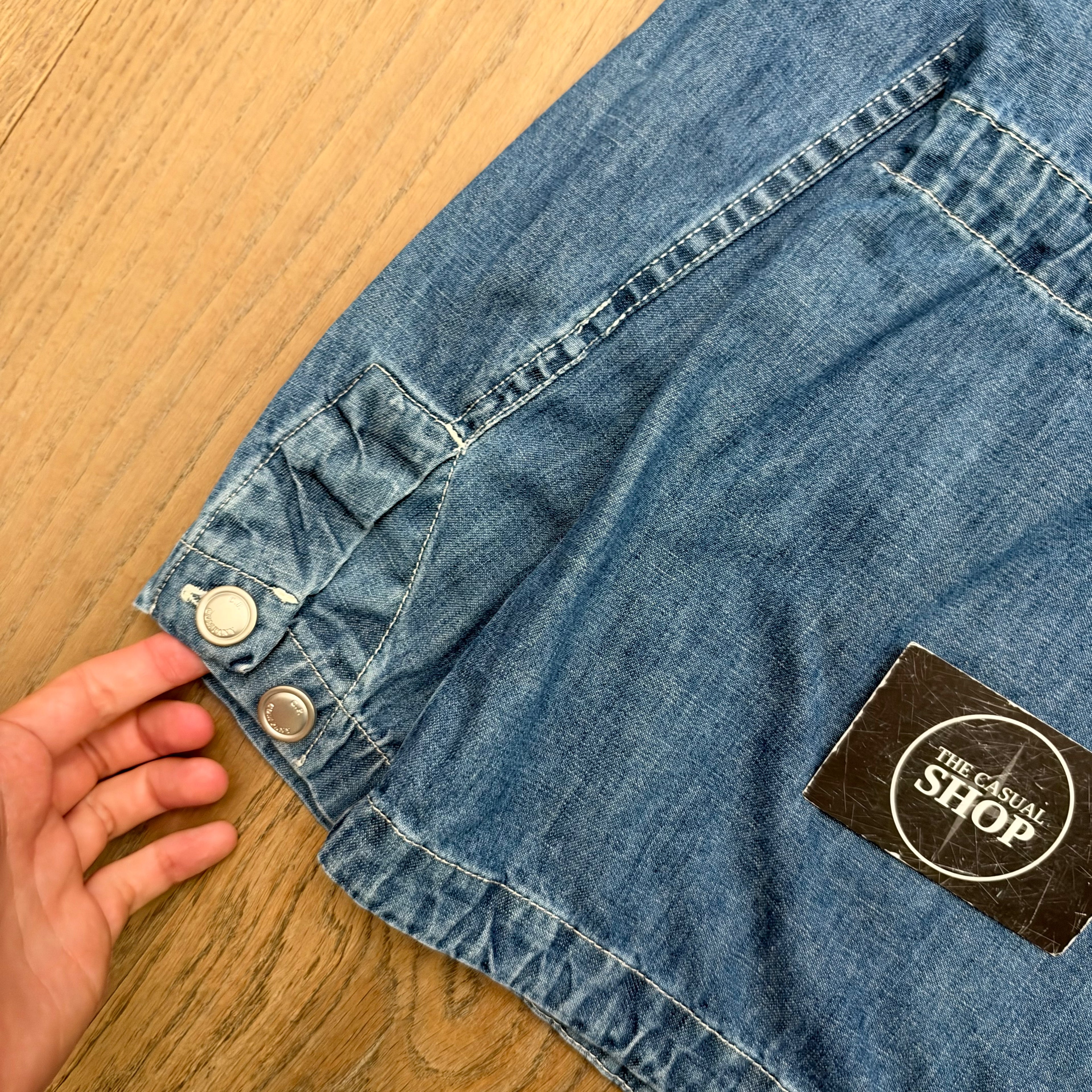 CP Company denim 'blu' goggle jacket - L