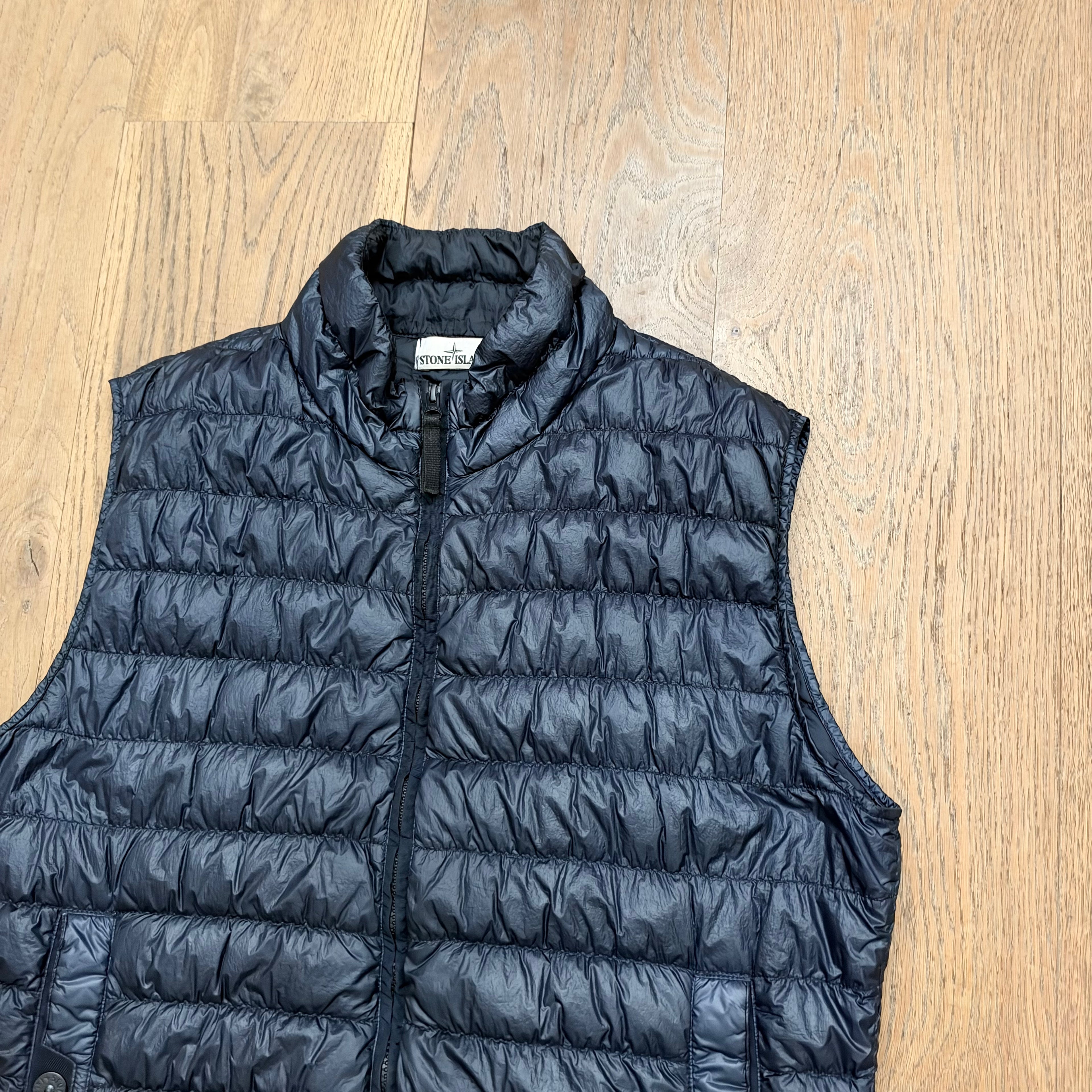 Stone Island garment dyed down 26 gr x SQM N gilet - XL fits L