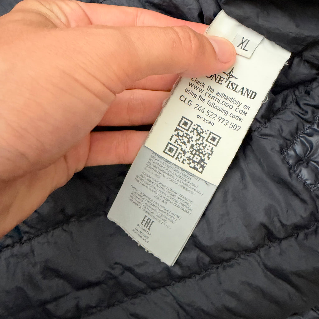 Stone Island garment dyed down 26 gr x SQM N gilet - XL fits L