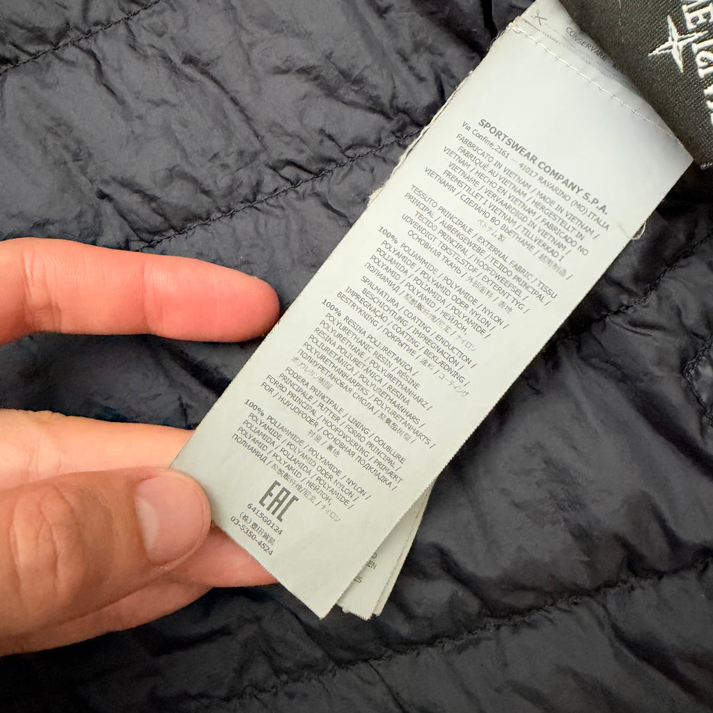 Stone Island garment dyed down 26 gr x SQM N gilet - XL fits L
