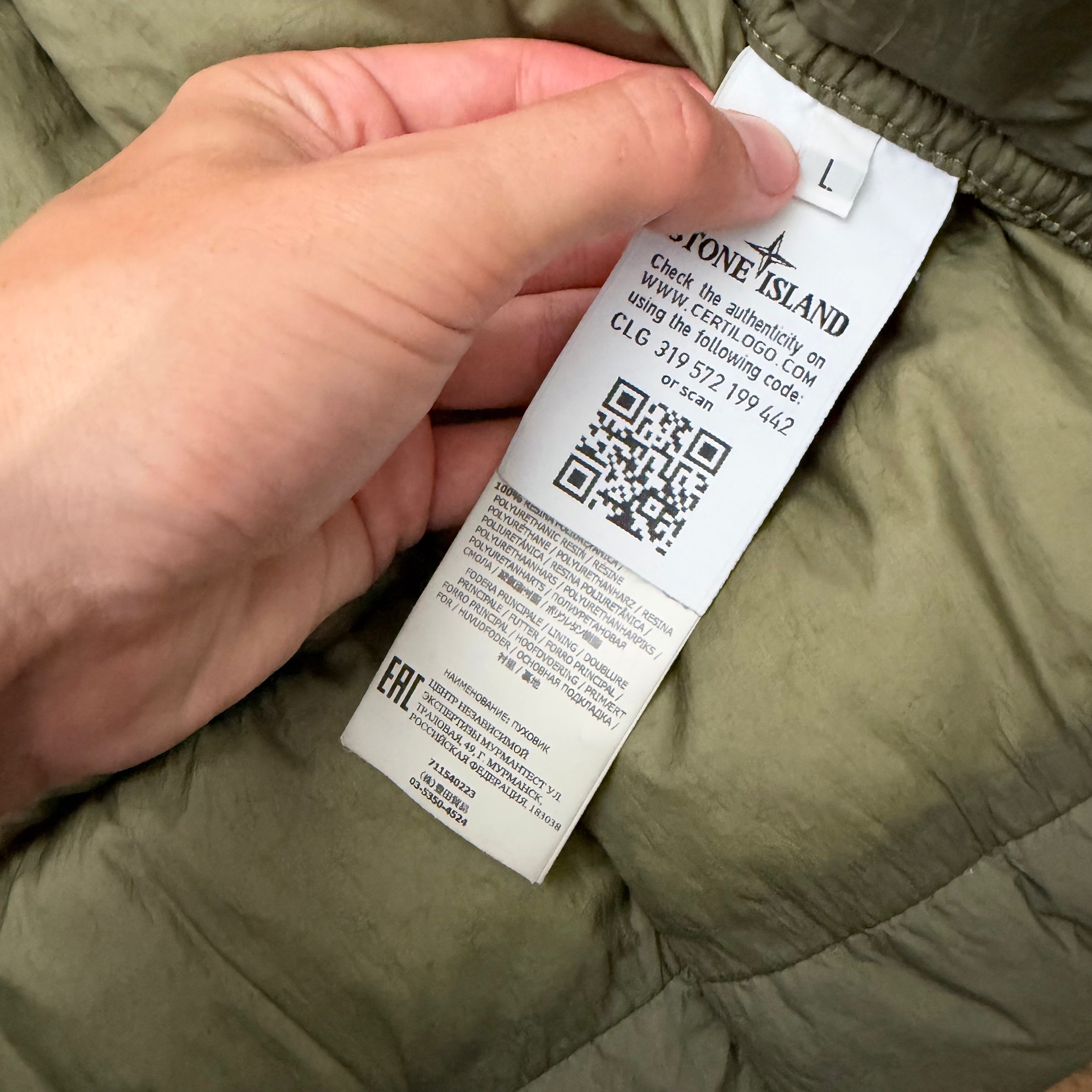 Stone Island crinkle reps ny down jacket - L