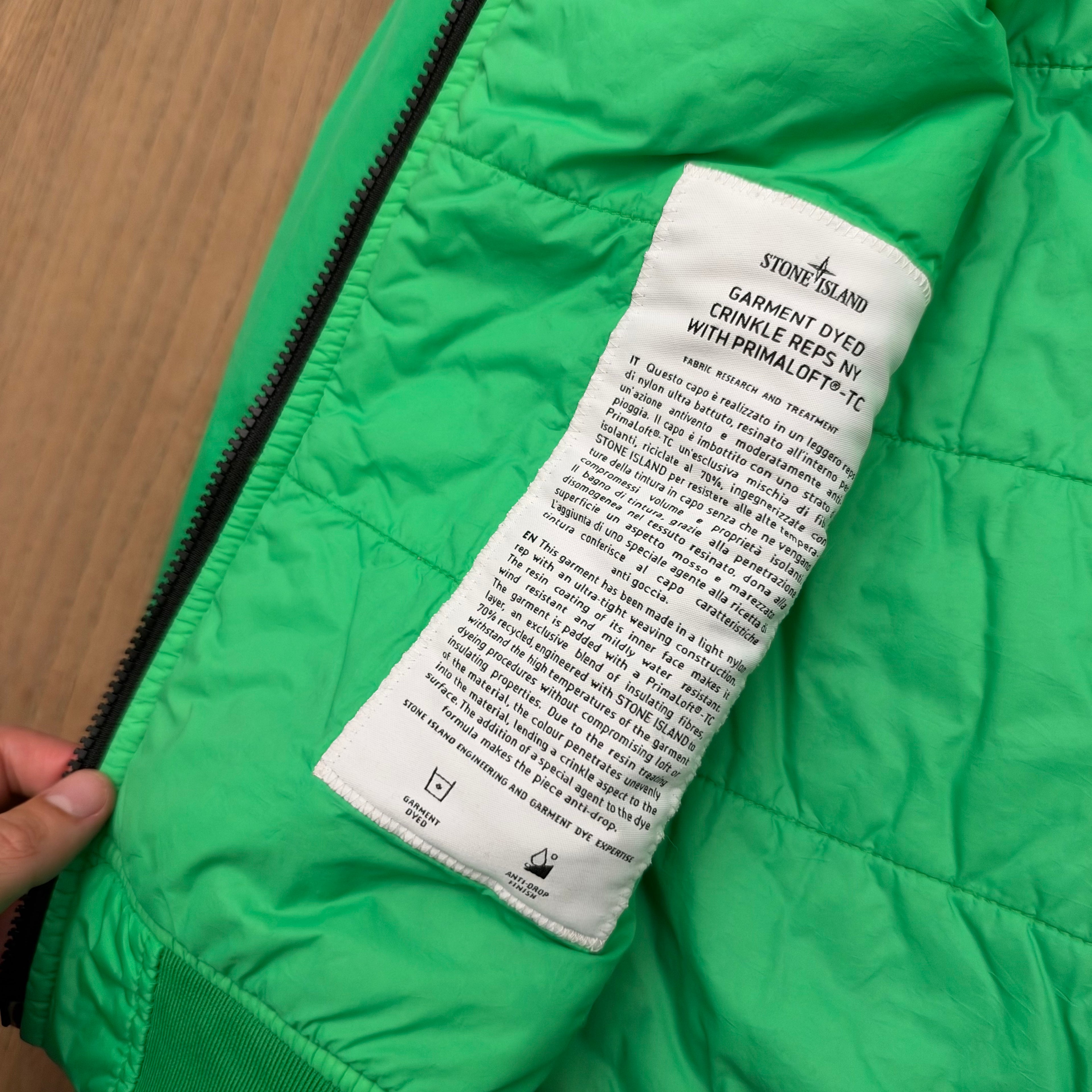Stone Island garment dyed crinkle reps ny with primaloft jacket - S