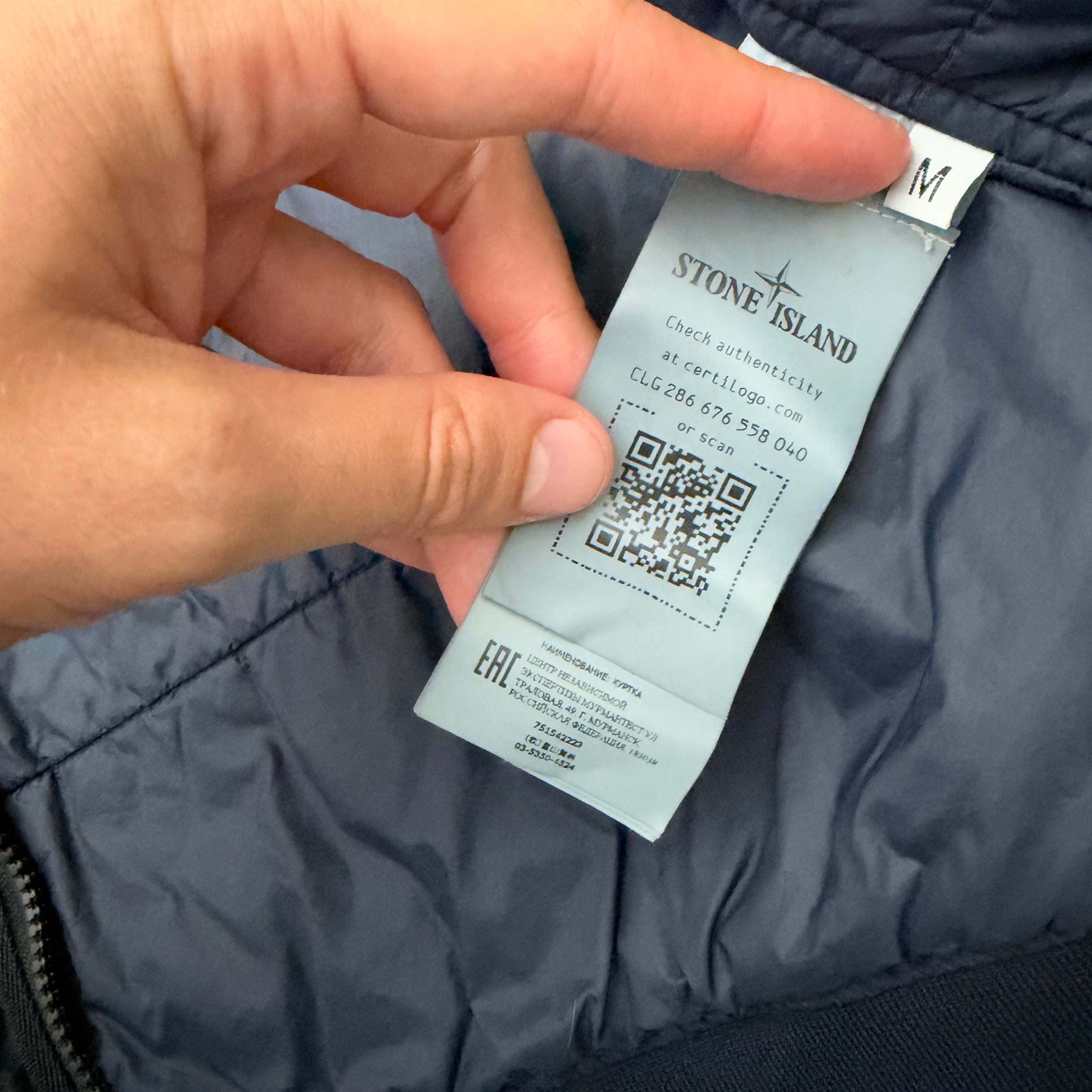 Stone Island garment dyed crinkle reps ny with primaloft jacket - M