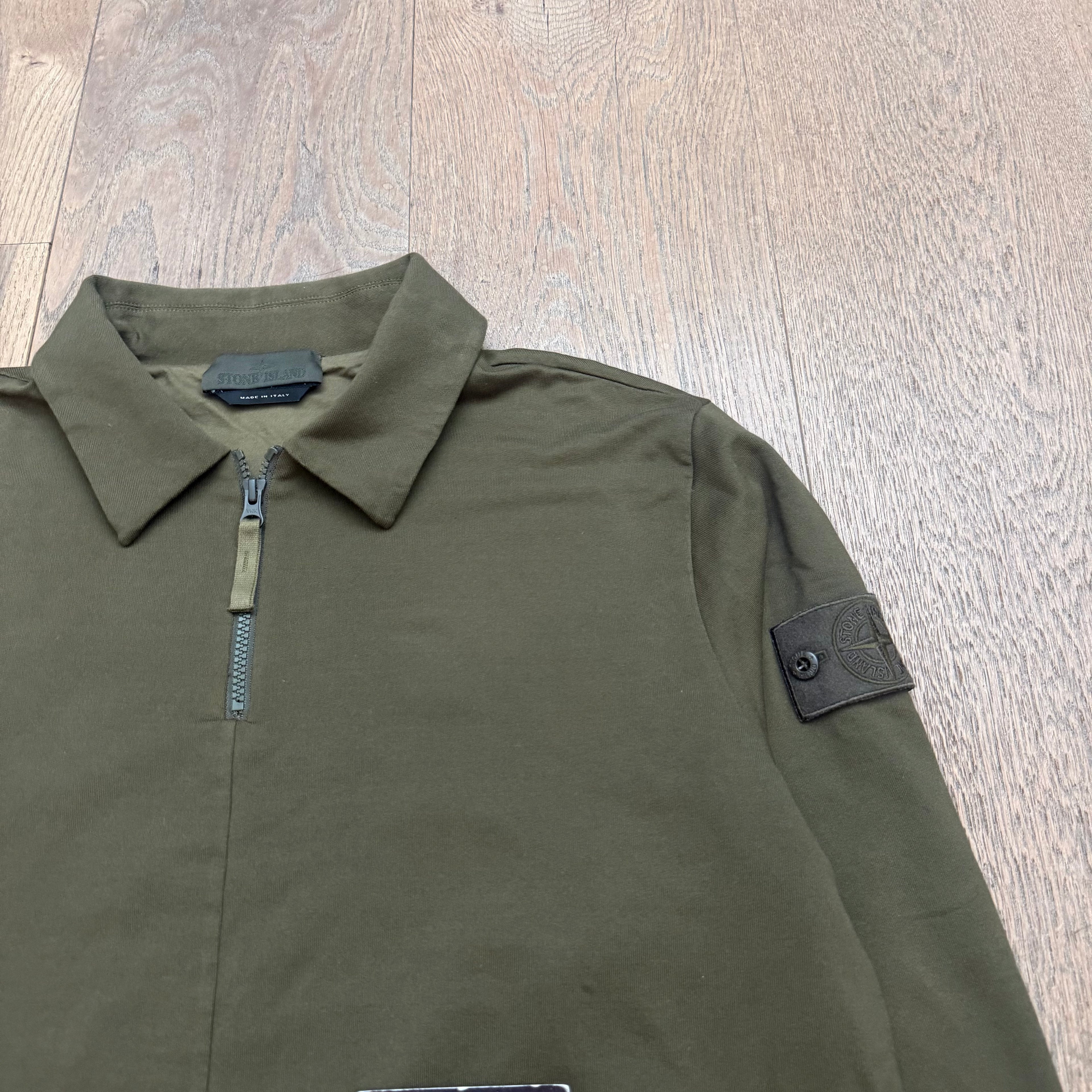 Stone Island 1/4 ghost zipped sweat - L