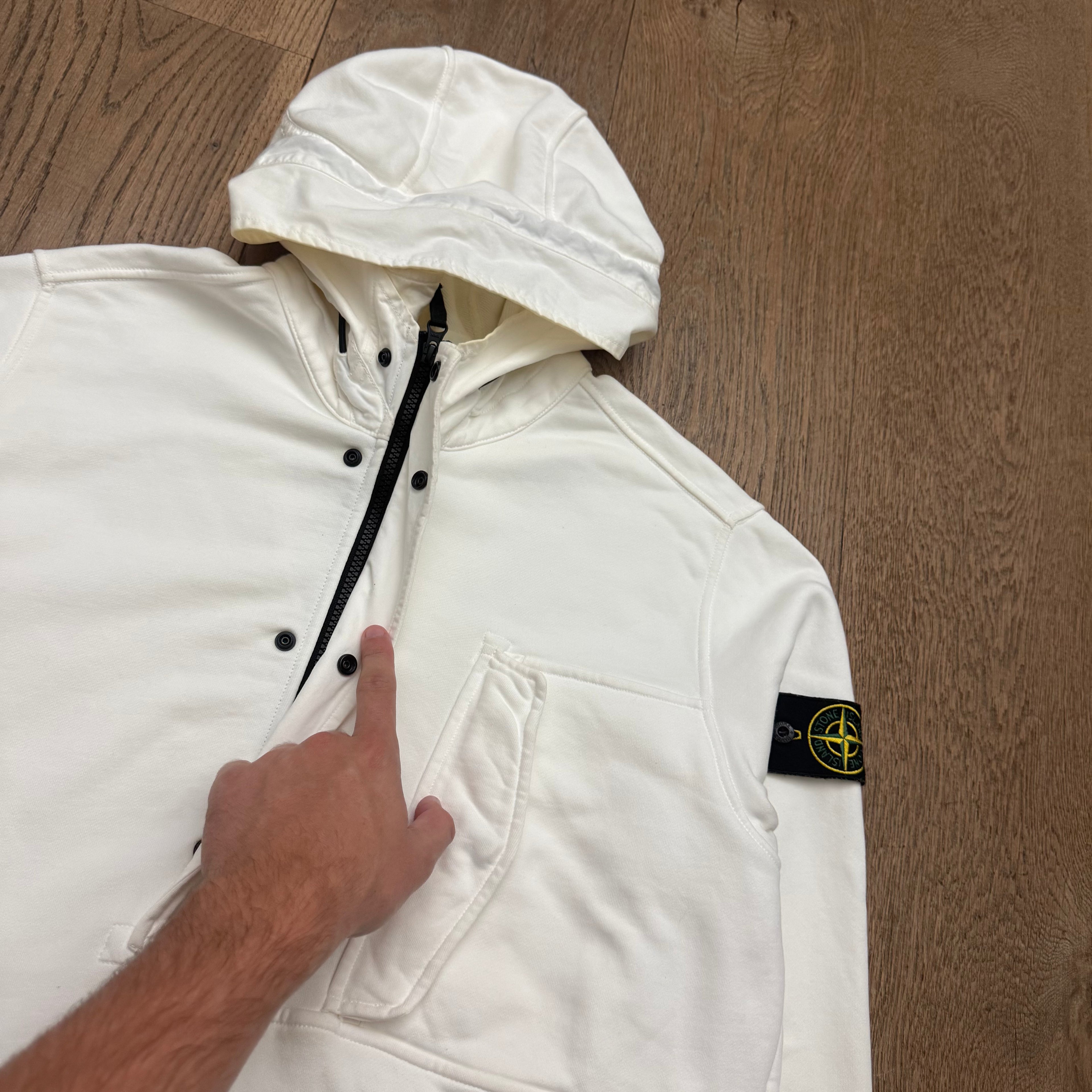 Stone Island 1/4 zipped hoodie - L