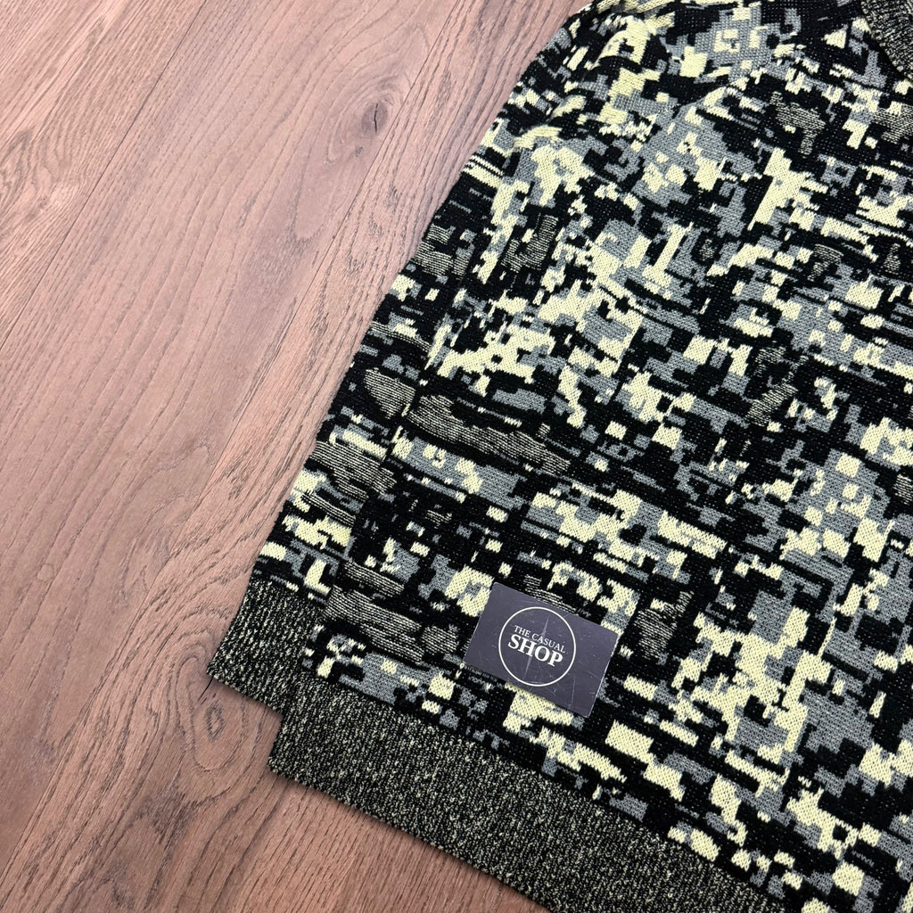 Stone Island Pixel twitched knit sweat - M