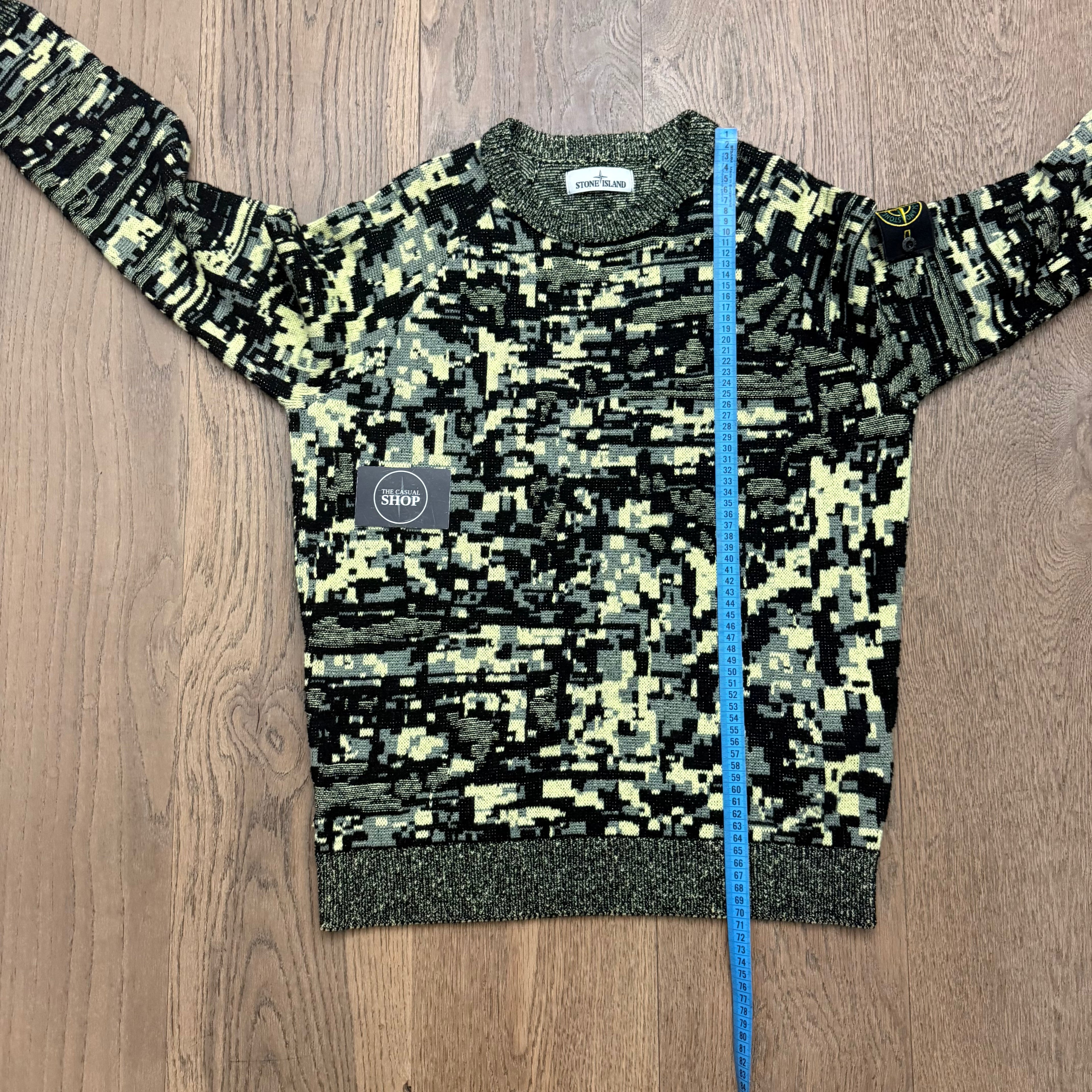 Stone Island Pixel twitched knit sweat - M