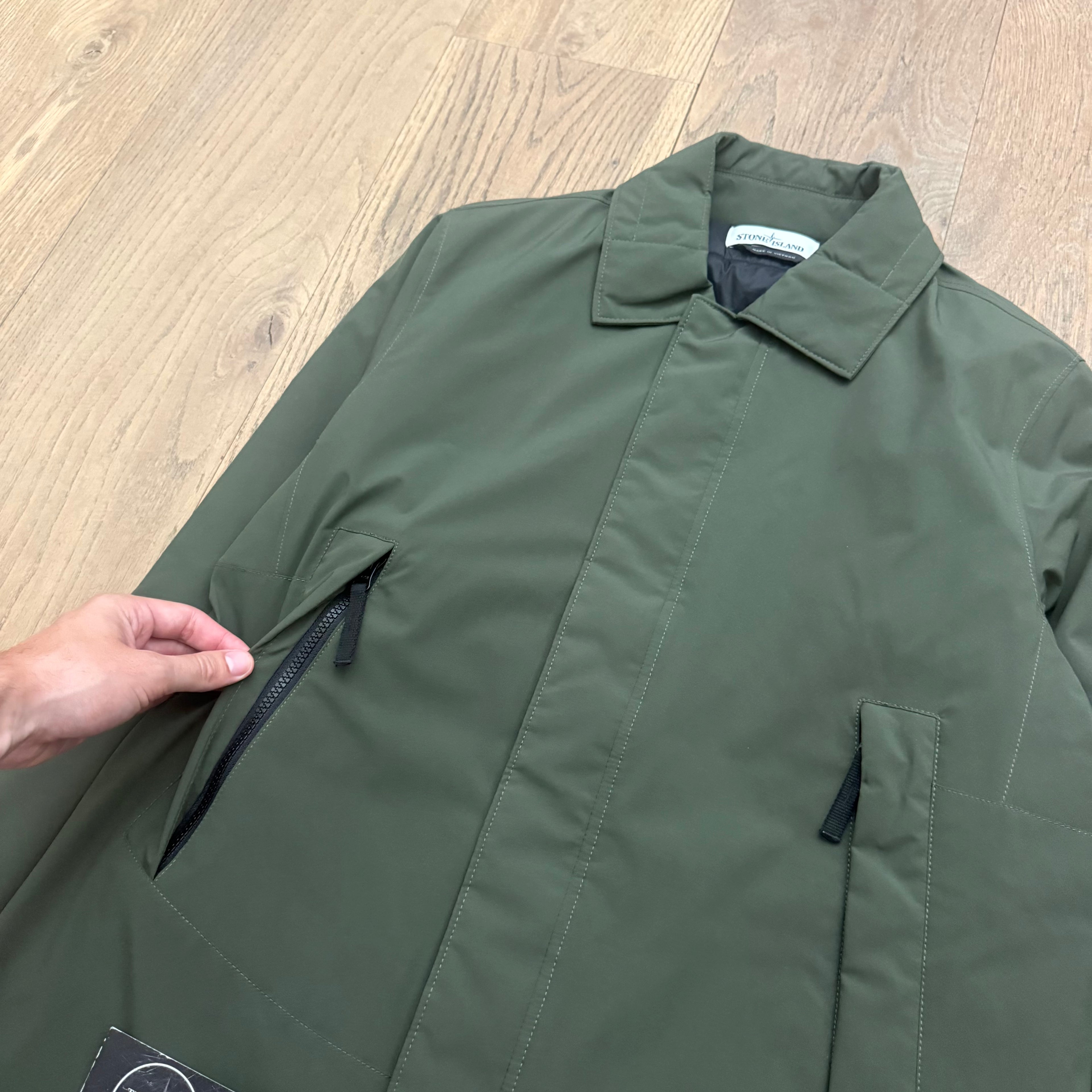 Stone Island Soft shell-R primaloft mid length parka - M