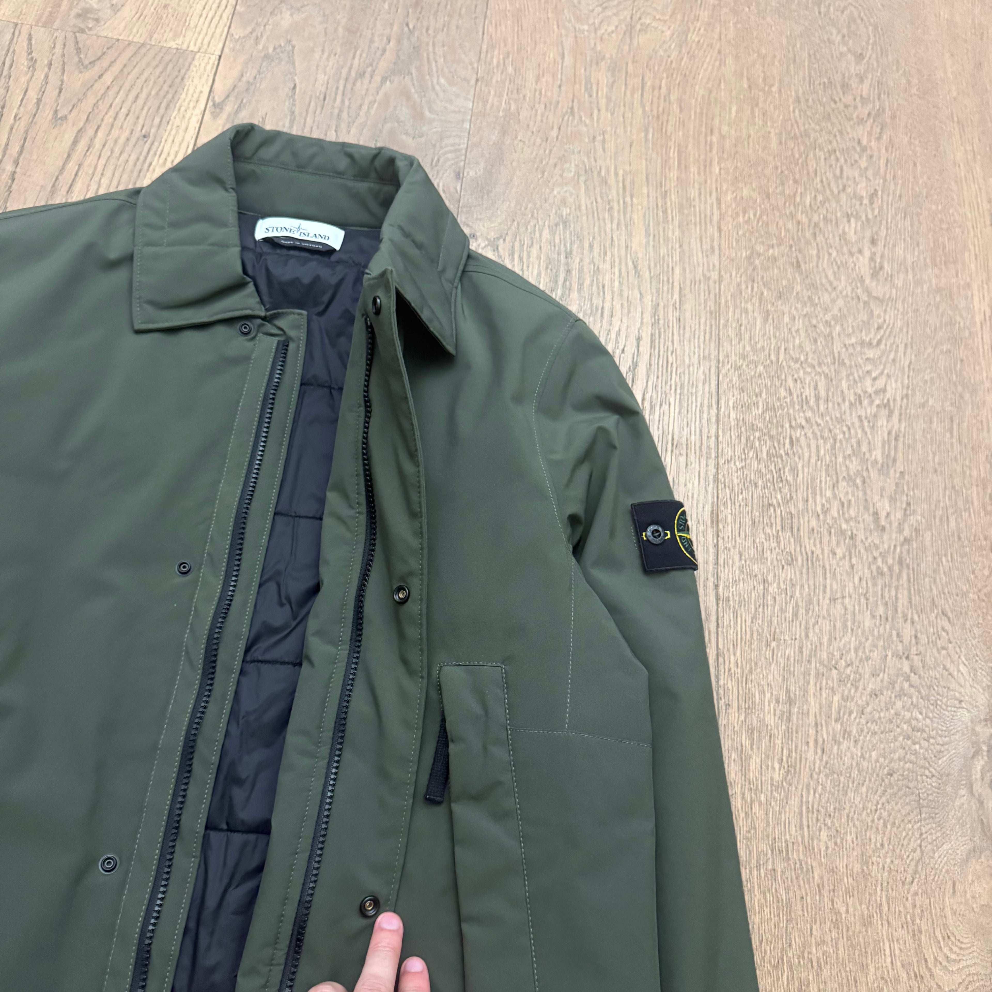 Stone Island Soft shell-R primaloft mid length parka - M