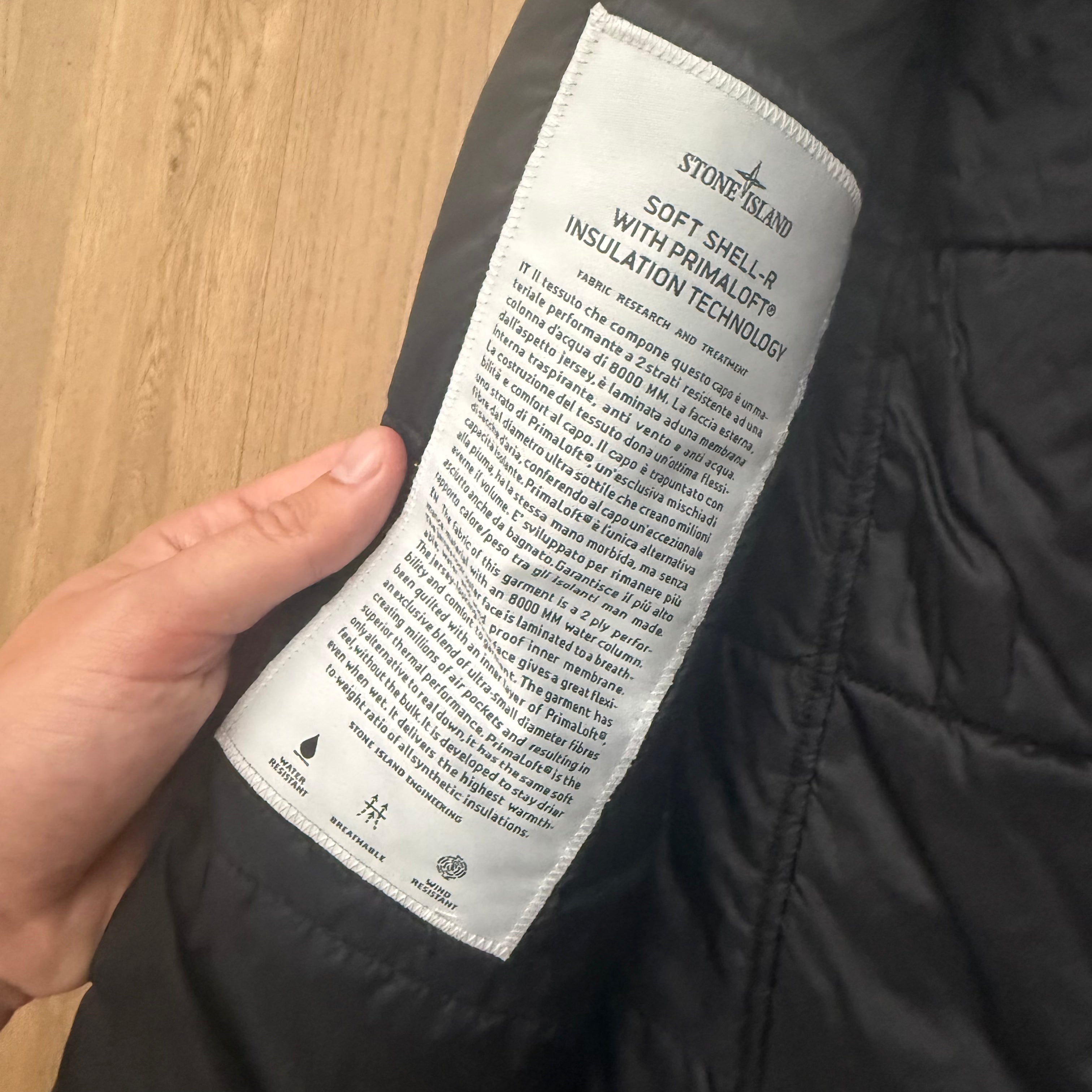 Stone Island Soft shell-R primaloft mid length parka - M