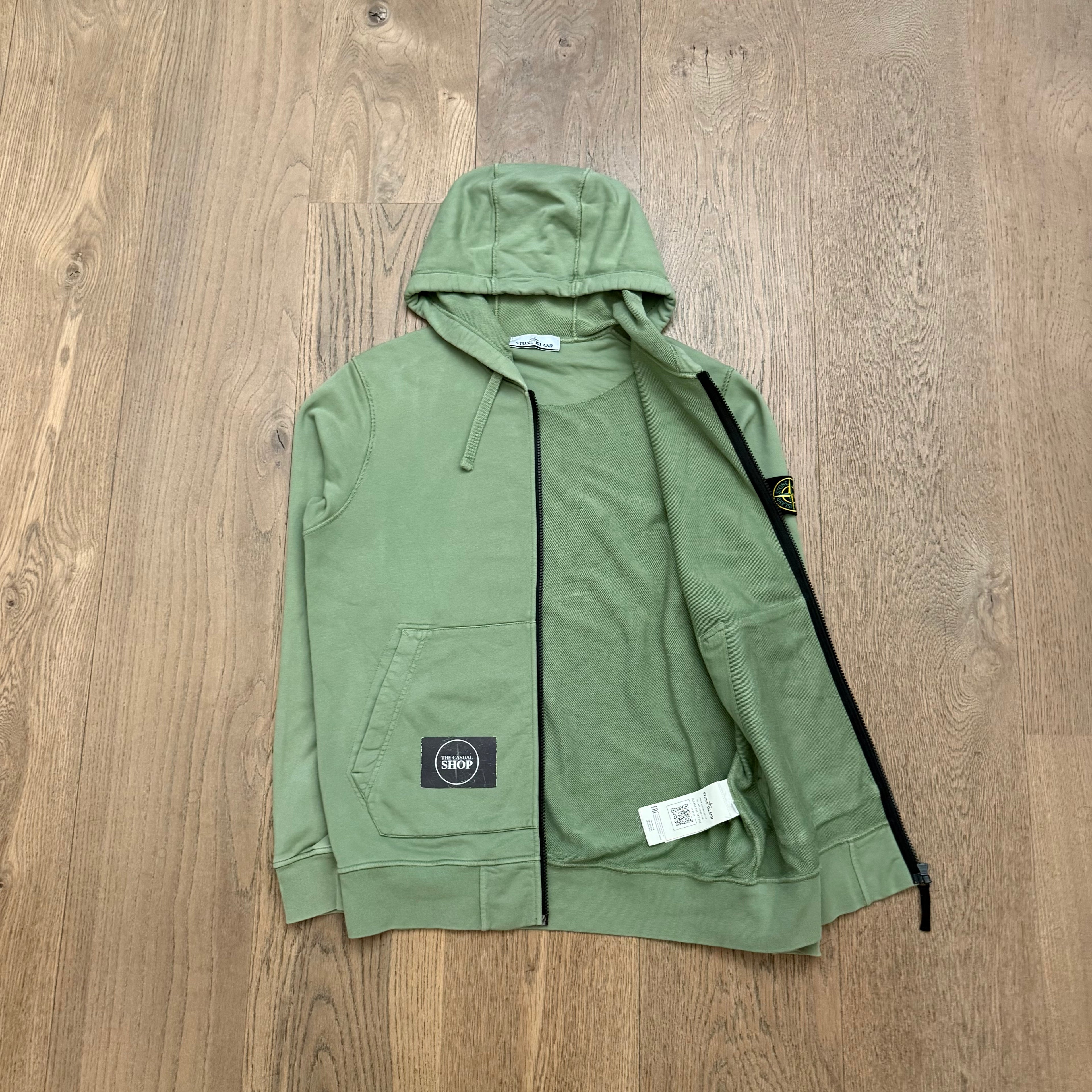 Stone Island Zipped hooded sweat - L
