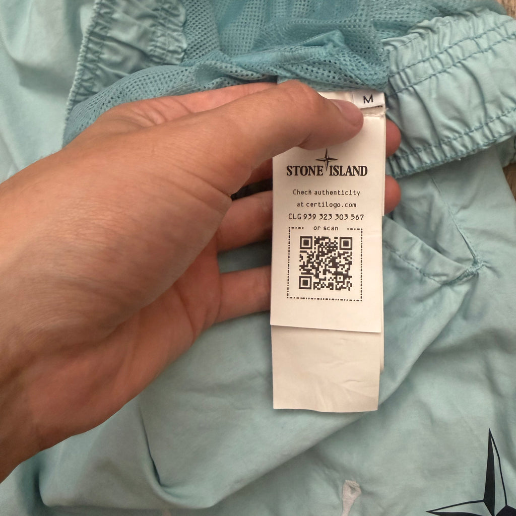 Stone Island Nylon embroidered swim short - M