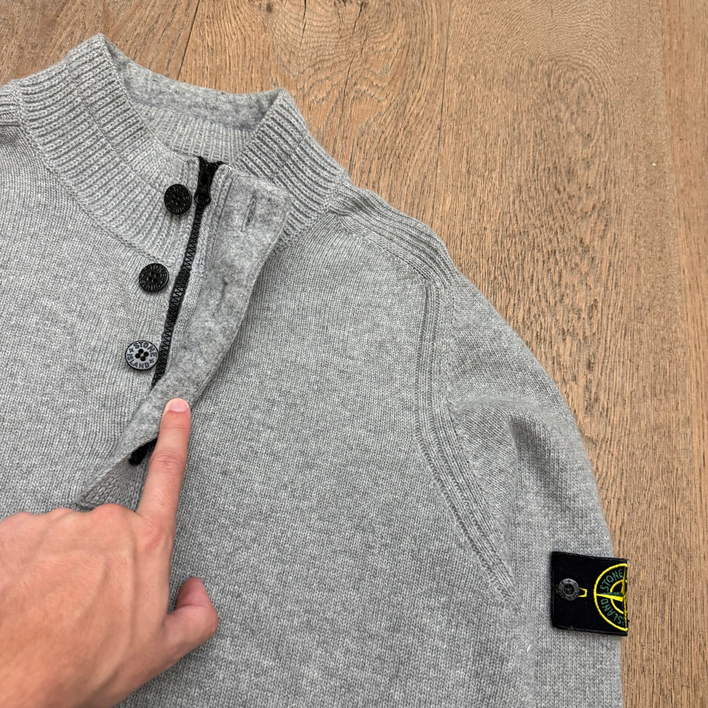 Stone Island 1/4 zipped wool sweat - XL