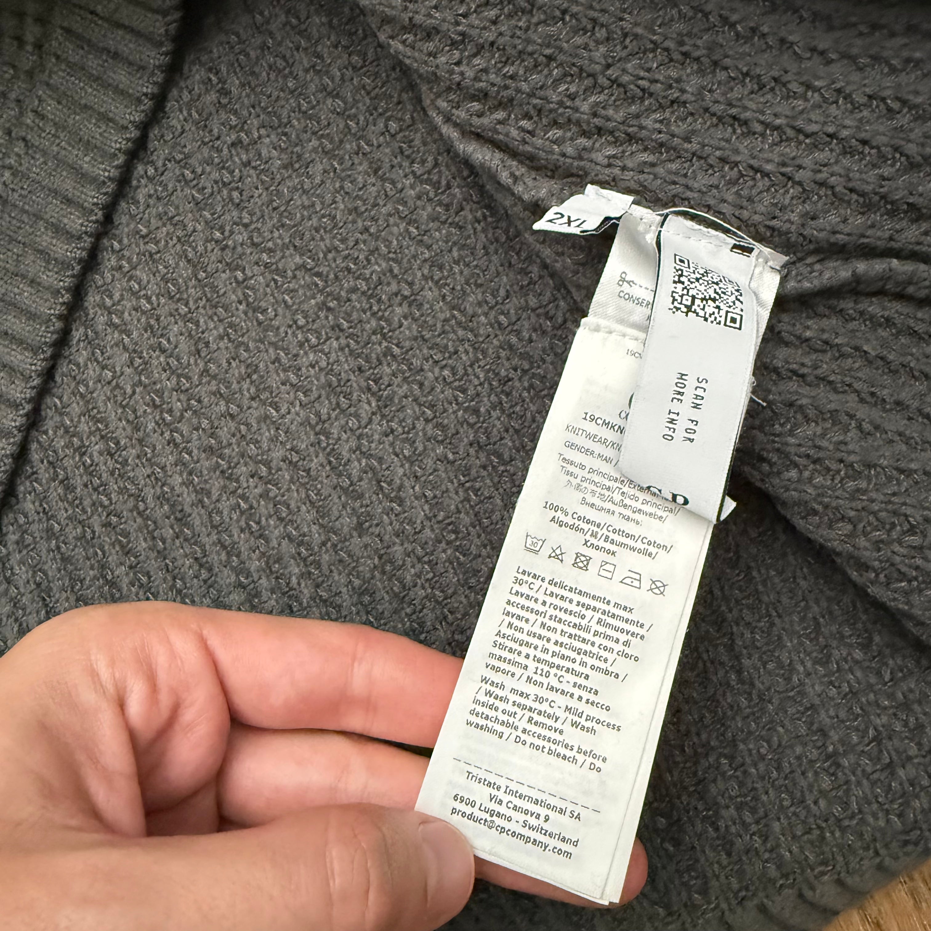 CP Company cotton waffle lens knit - XXL