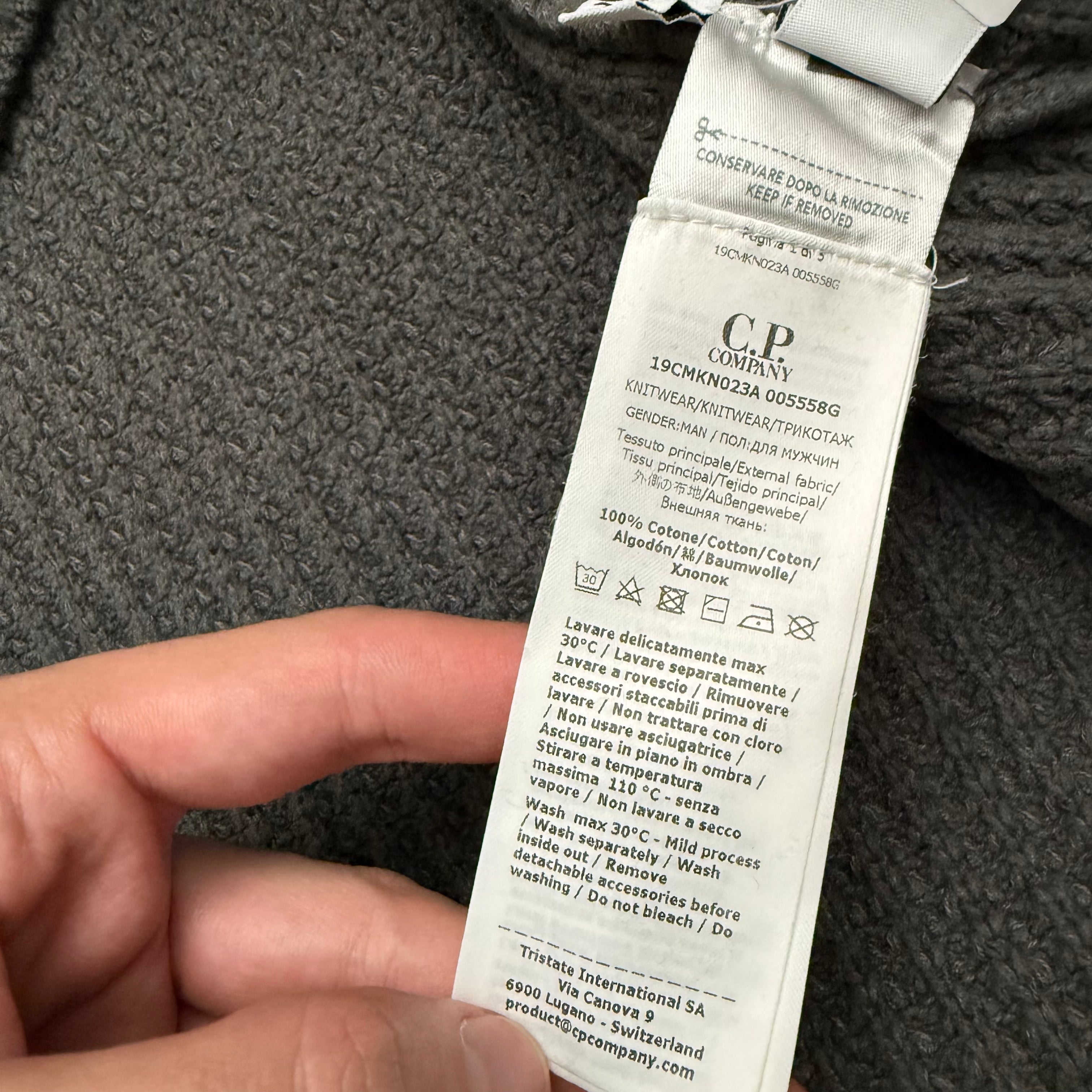 CP Company cotton waffle lens knit - XXL