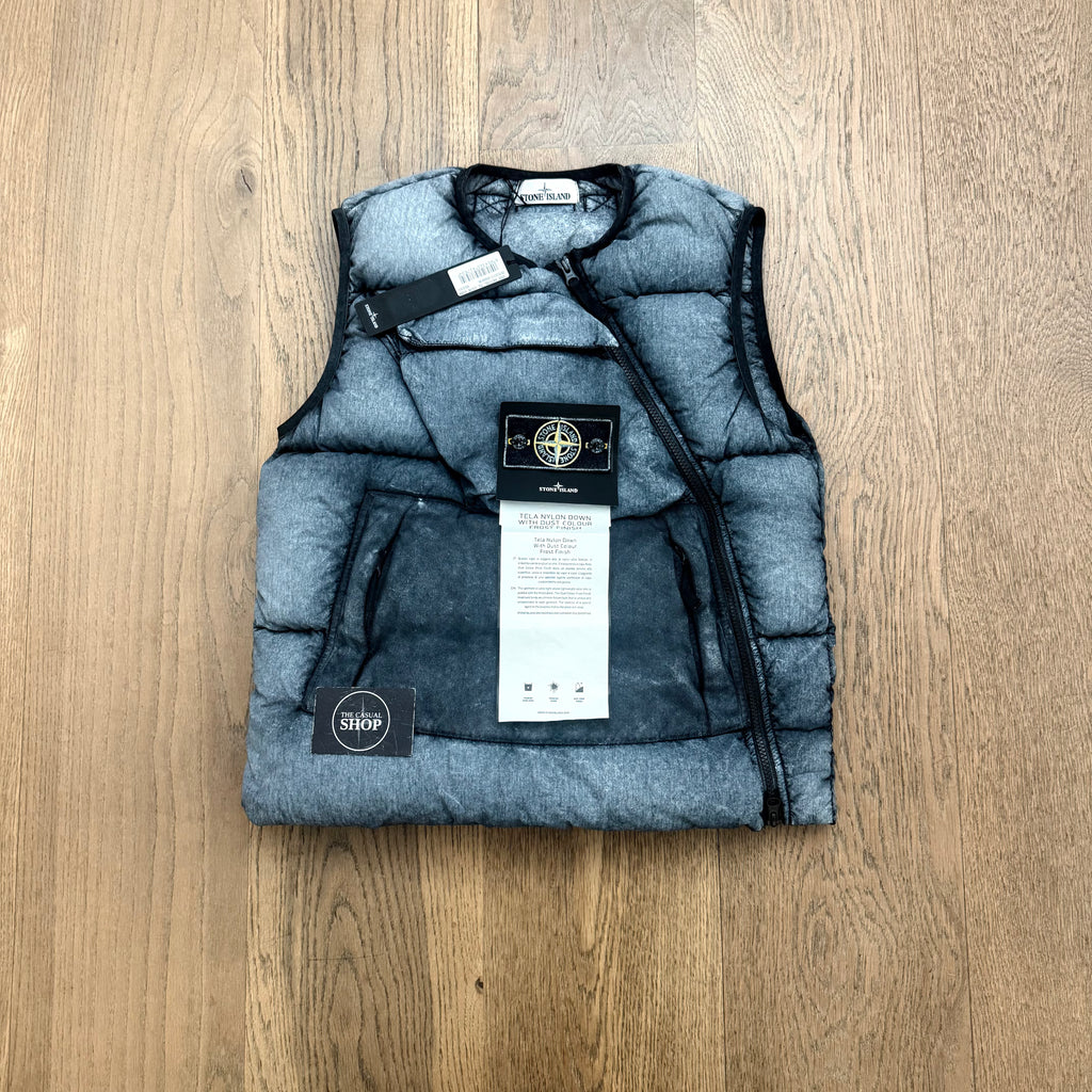 Stone Island tela nylon down with dust colour frost finish - S