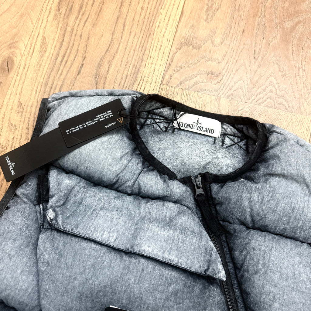 Stone Island tela nylon down with dust colour frost finish - S