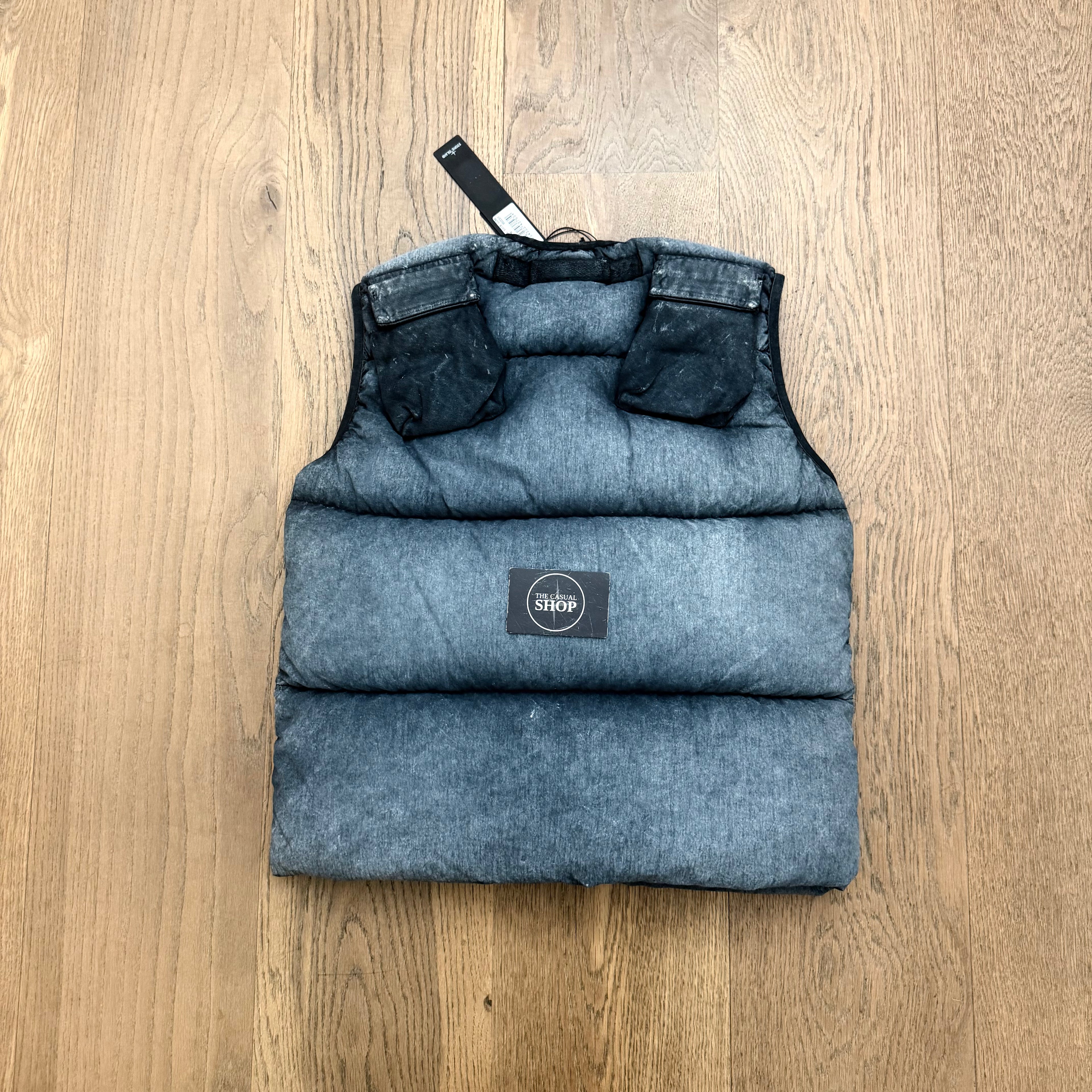 Stone Island tela nylon down with dust colour frost finish - S