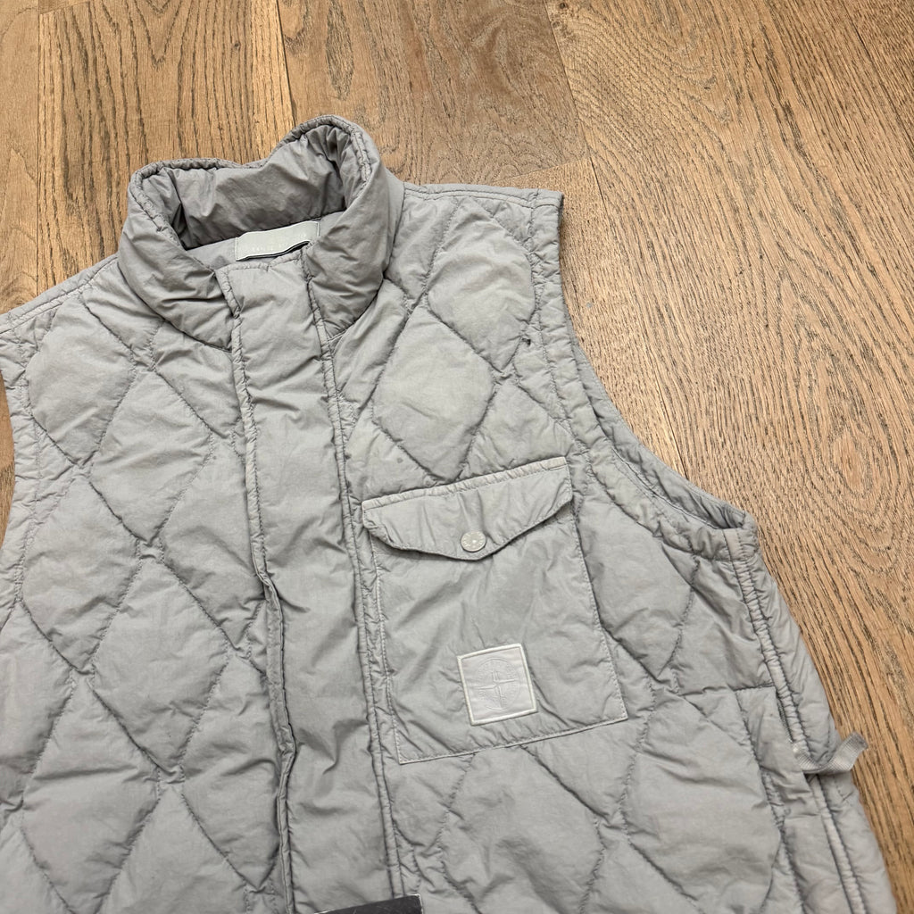 Stone Island nylon smerigliato ghost piece gilet - S