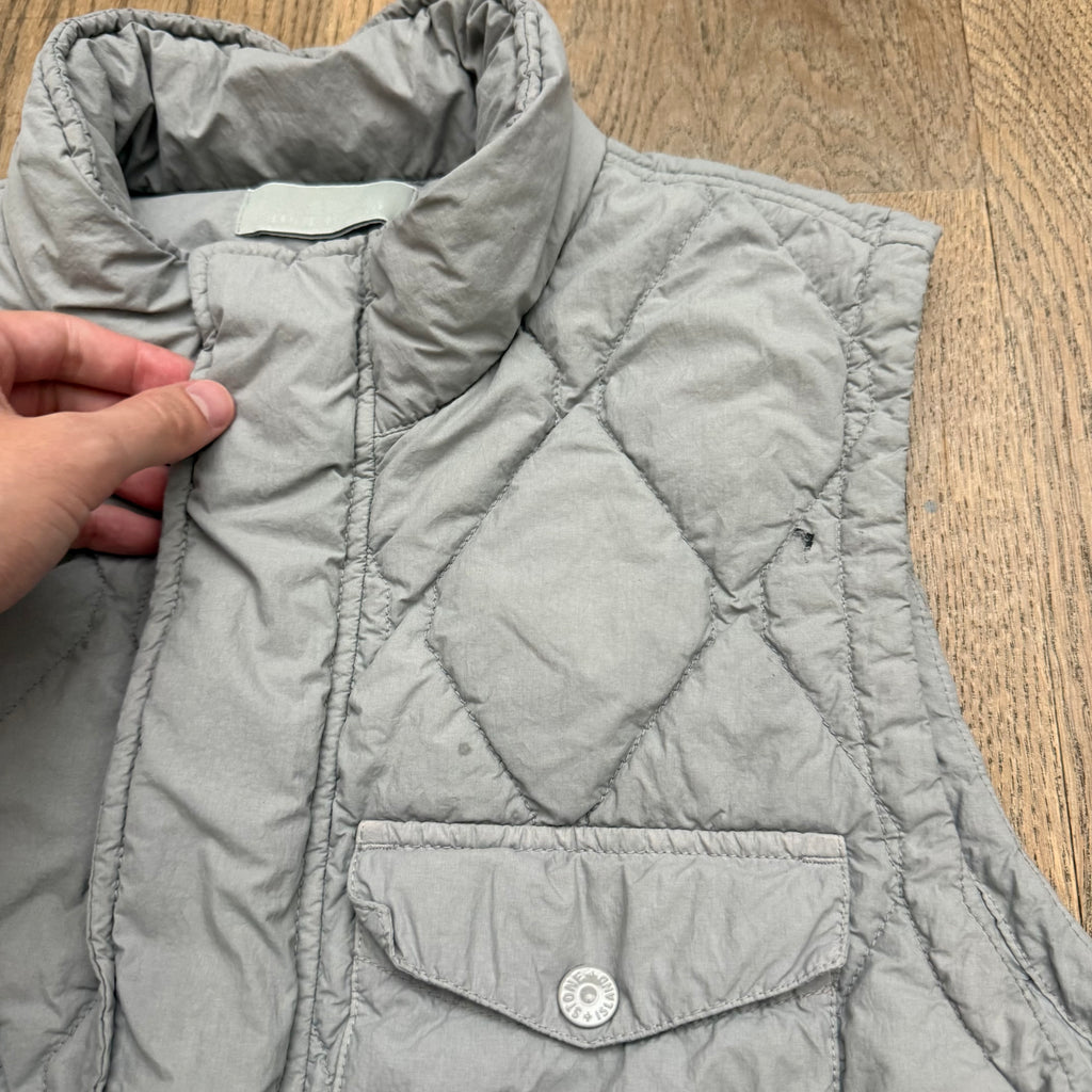 Stone Island nylon smerigliato ghost piece gilet - S