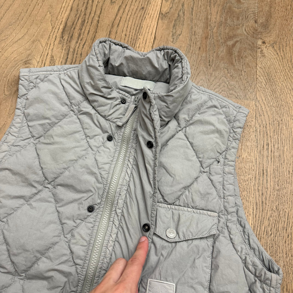 Stone Island nylon smerigliato ghost piece gilet - S
