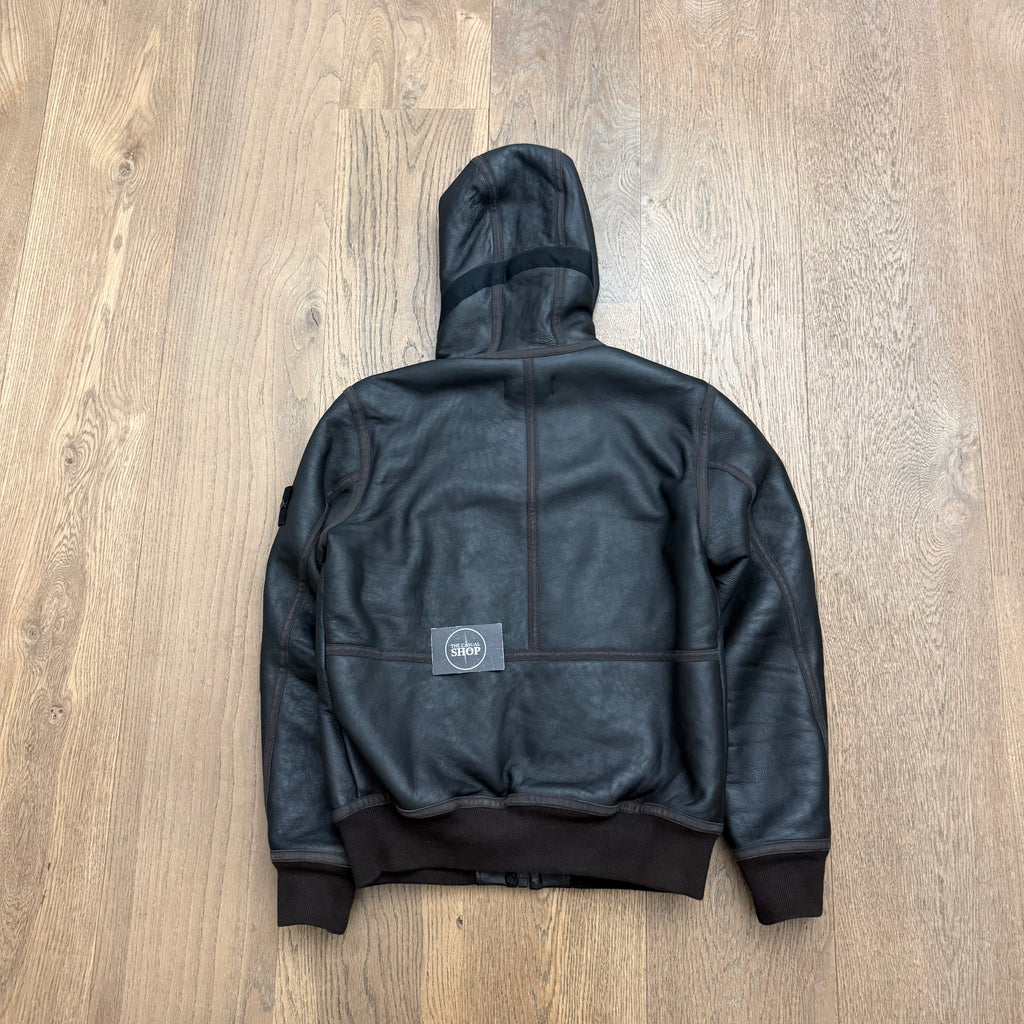 Stone Island colored sheepskin leather jacket - M