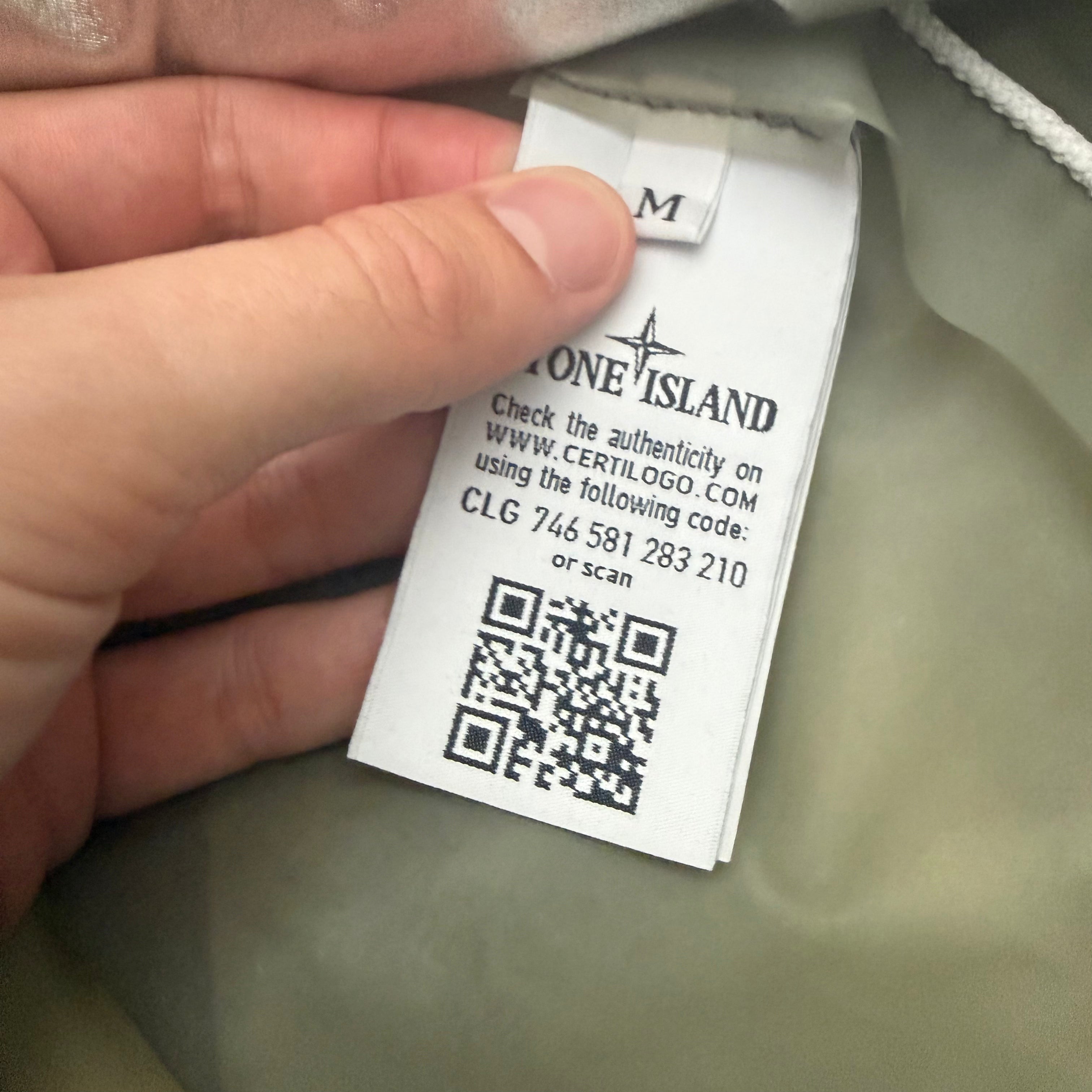 Stone Island poly cover sheepskin lining jacket - M