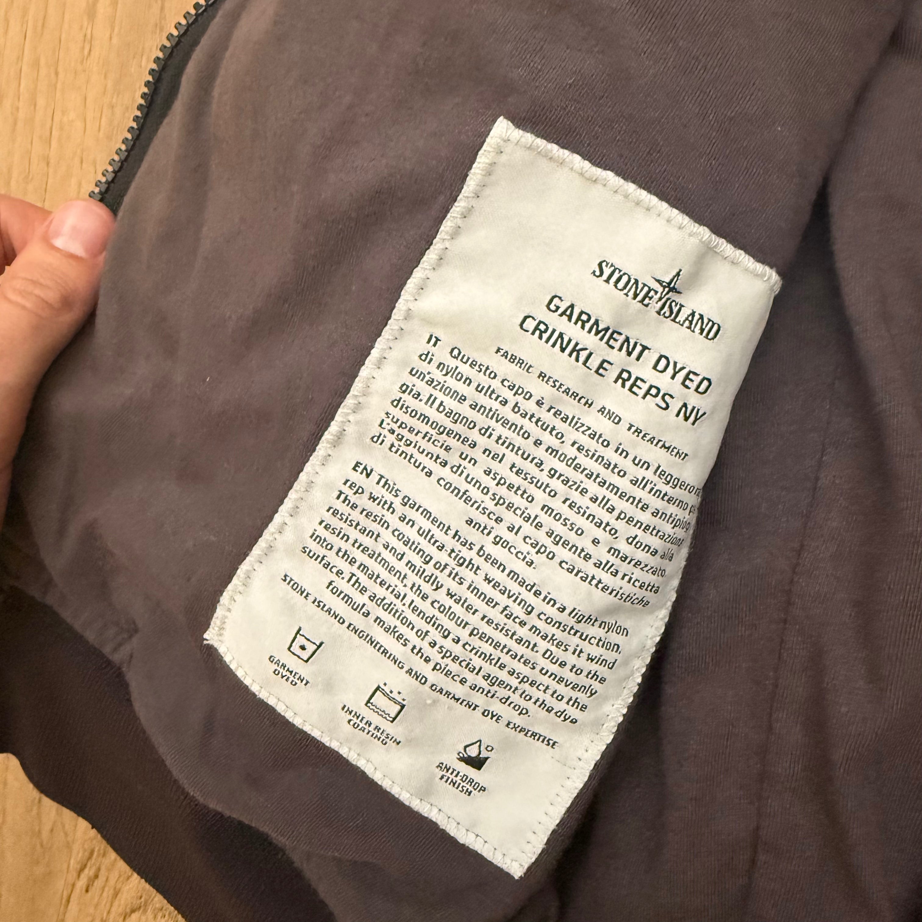 Stone Island garment dyed crinkle reps ny jacket - M