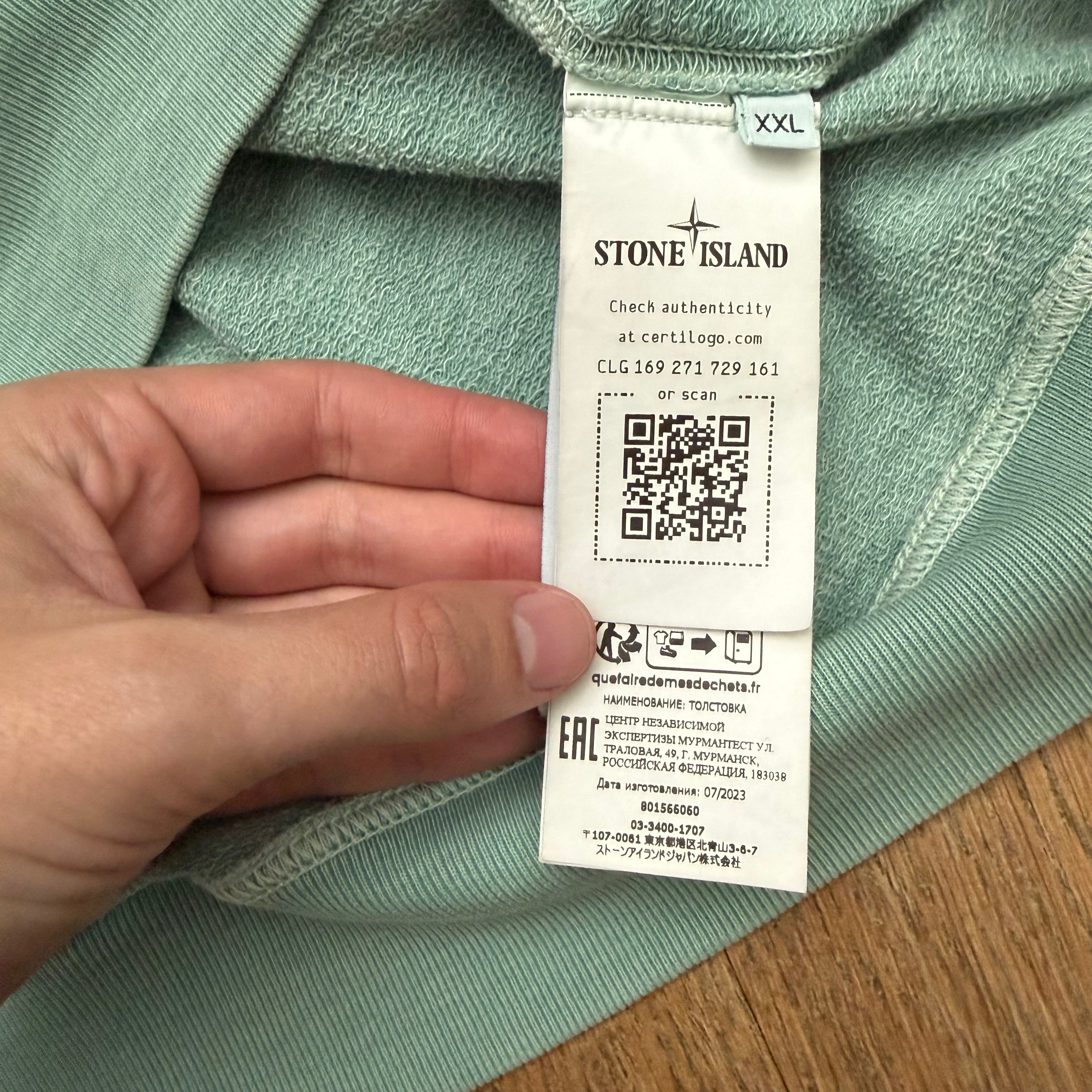 Stone Island garment dyed crewneck sweat - XXL