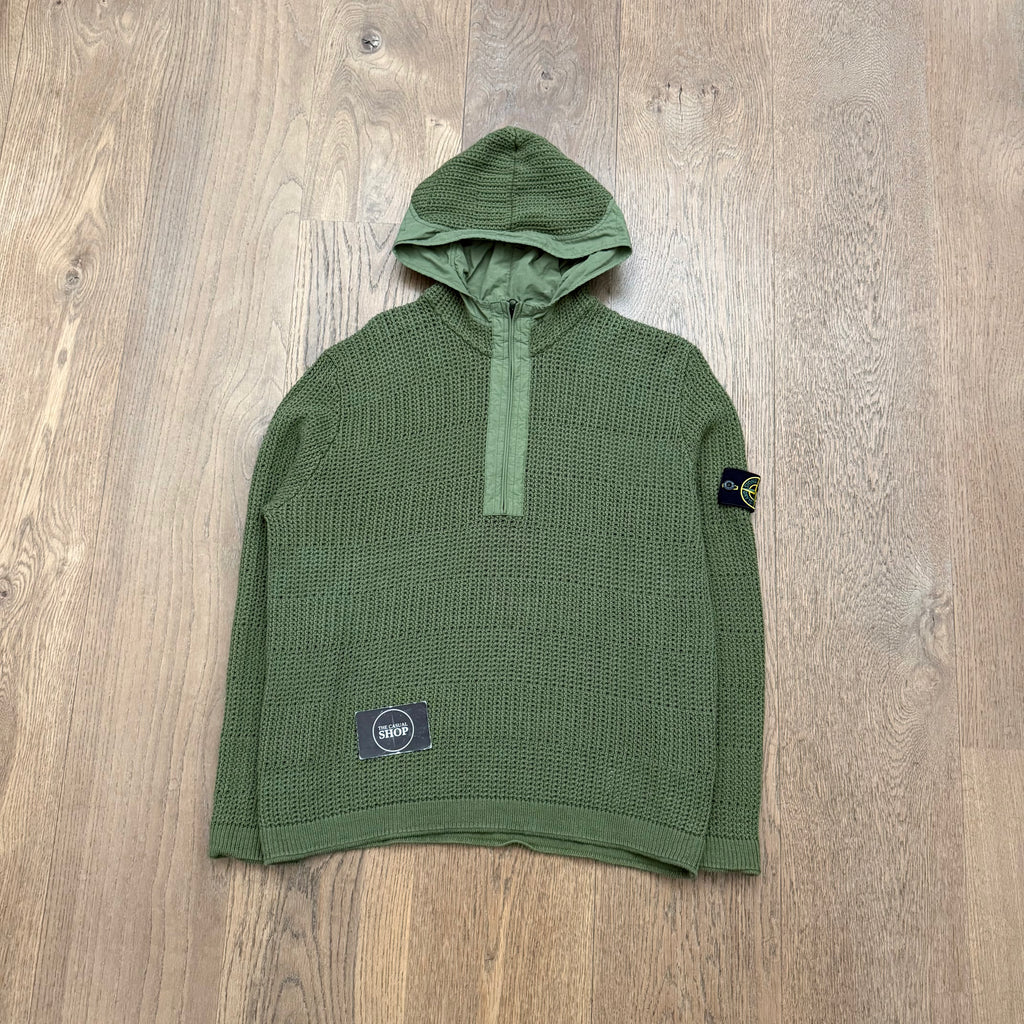 Stone Island 1/4 zipped mesh hoodie - XL