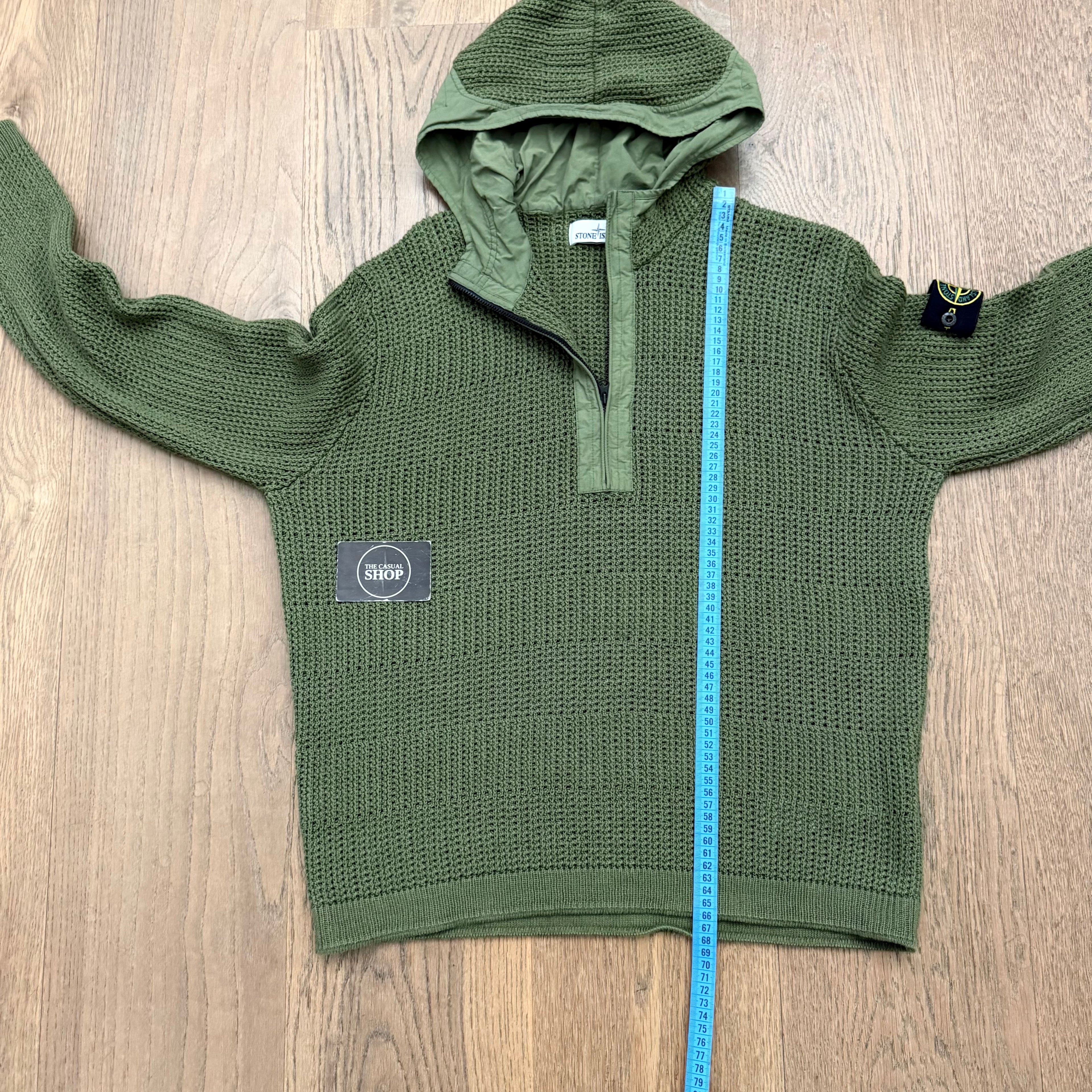 Stone Island 1/4 zipped mesh hoodie - XL